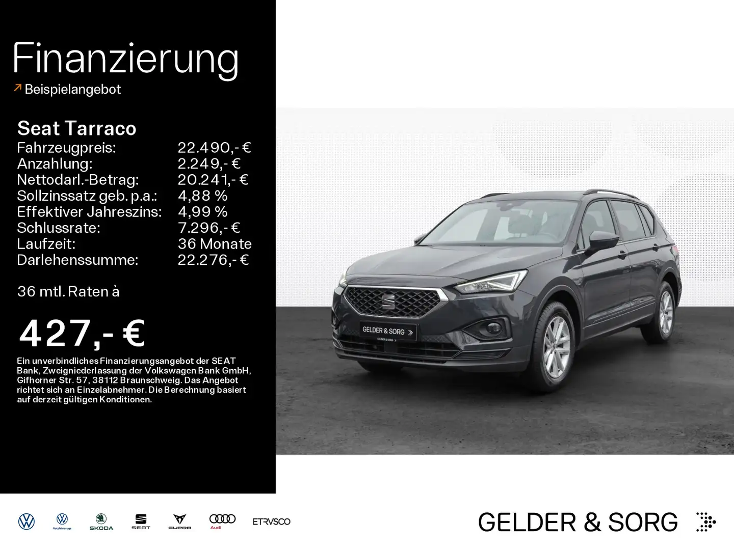 SEAT Tarraco Style 1.5 TSI AHK*Navi*LED*GRA*EPH Grigio - 1