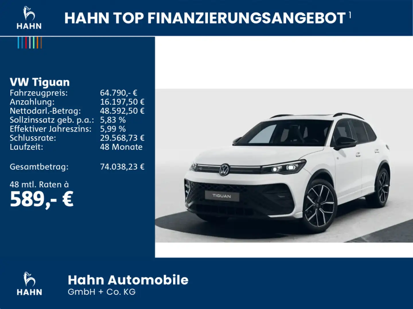 Volkswagen Tiguan R-Line 2,0TSI DSG 4MO 265PS AHK Navi Pano White - 2