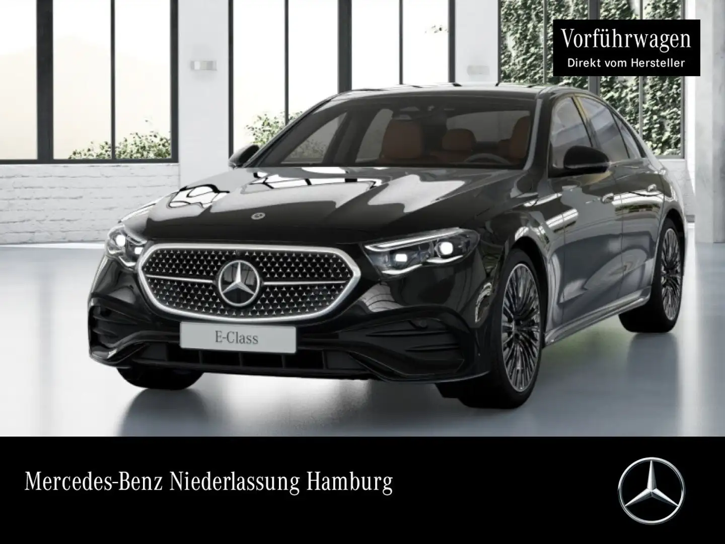 Mercedes-Benz E 200 AMG 360° Pano Distr. Night Spurhalt-Ass PTS Schwarz - 1