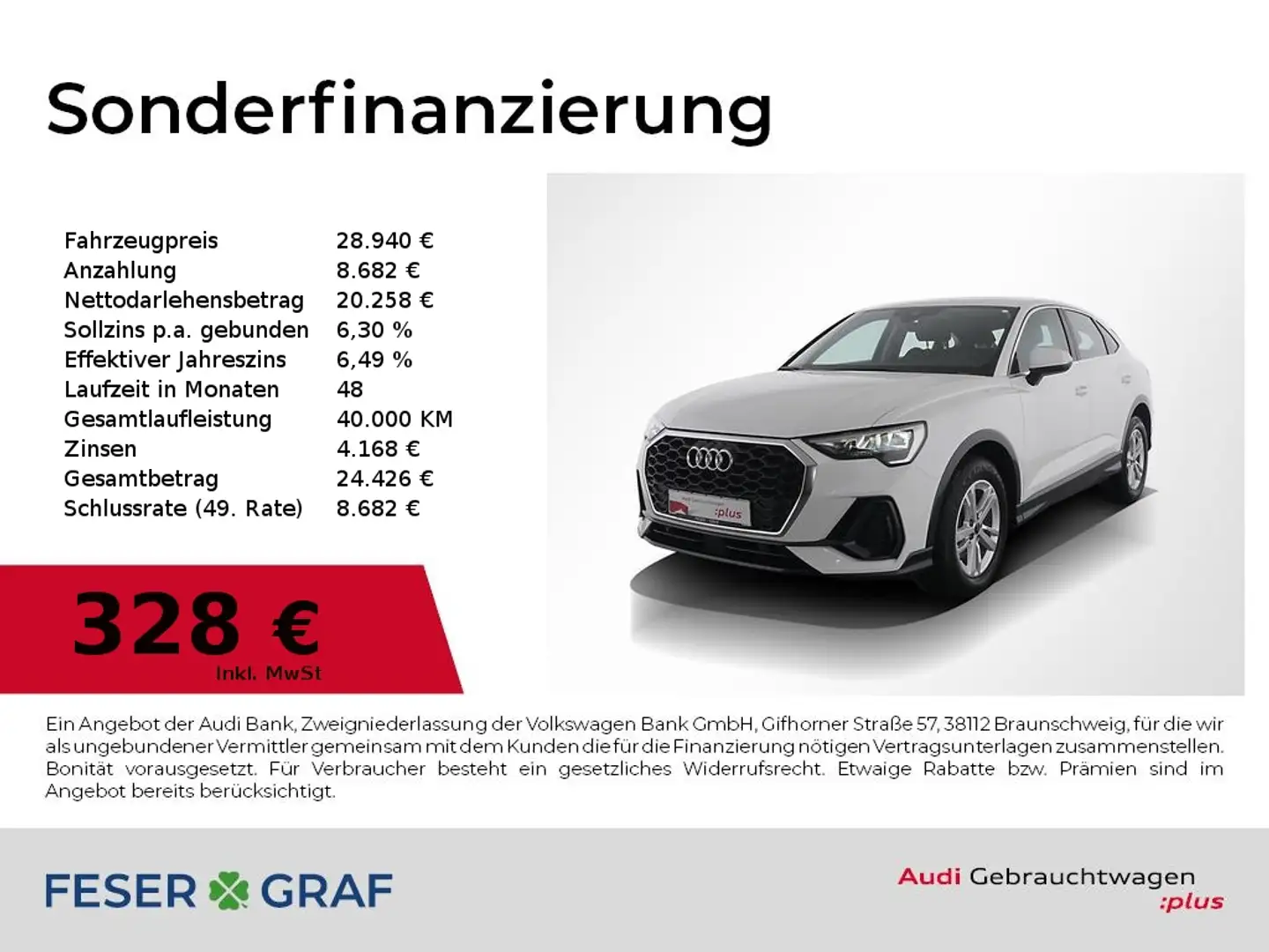 Audi Q3 Sportback 35 TFSI S tronic AHK,Navi,Sportsitz Weiß - 1