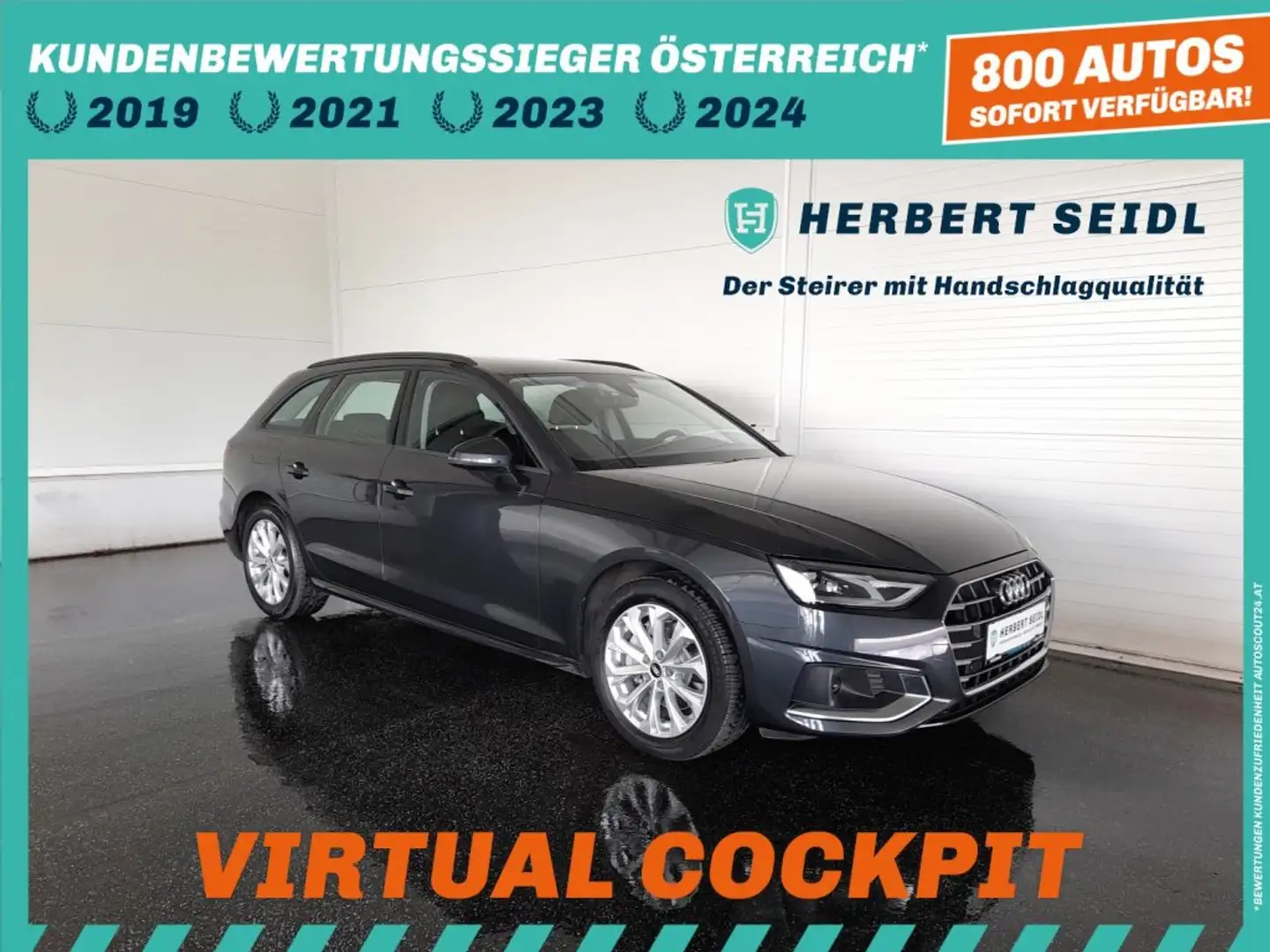 Audi A4 Avant ADVANCED 2,0 TDI S-tr *SKY / VOLL-LED MIT FLA / 17 ZOLL / VIRTUELL PLUS / NAVI / KAMERA / 3-ZONEN KLIMA / E-KLAPPE* Grau - 1