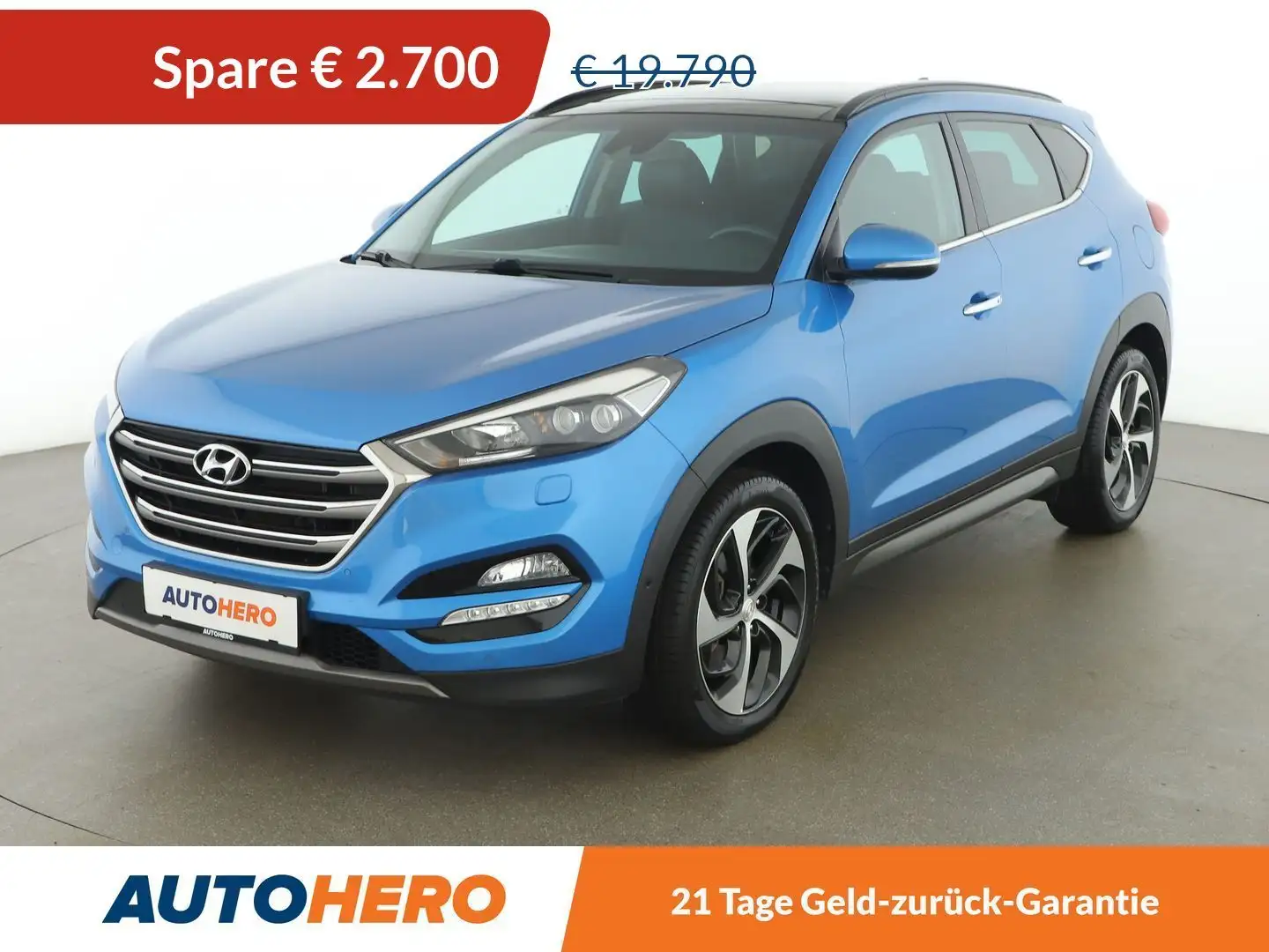 Hyundai TUCSON 2.0 CRDi Platin 4WD Aut. *LED*NAVI*PANO*CAM*SPUR* Blau - 1