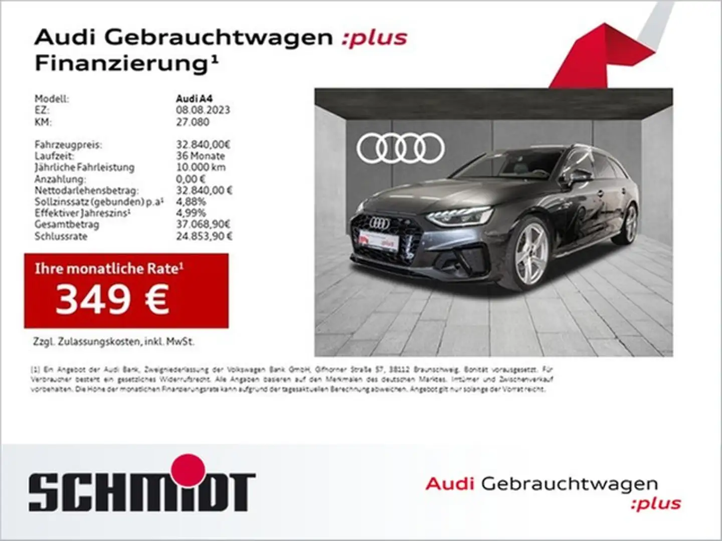 Audi A4 Avant 35 TFSI S line LM19 LED Navi+ ACC Businessp. Grigio - 1