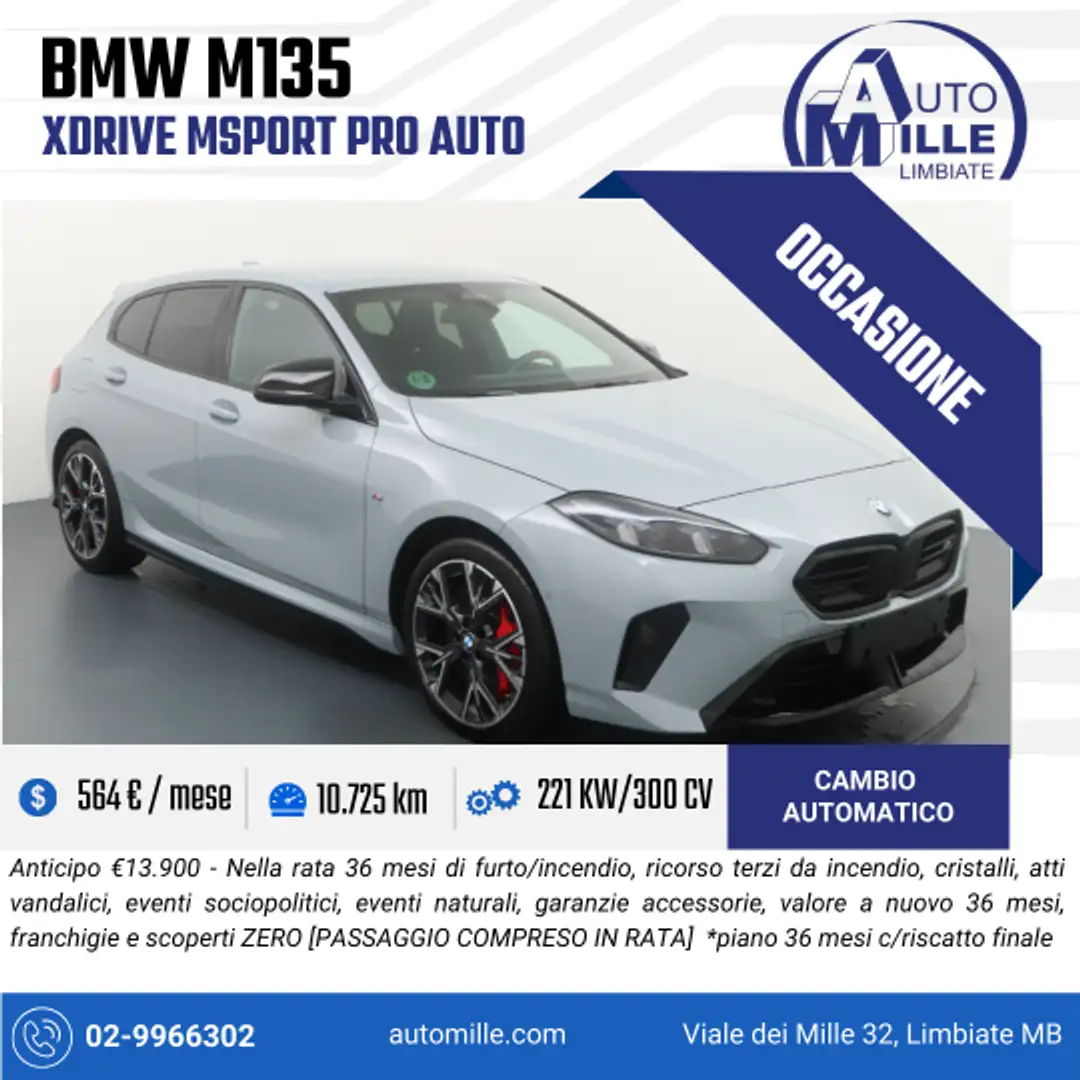 BMW M135 xdrive MSport Pro auto Gris - 1