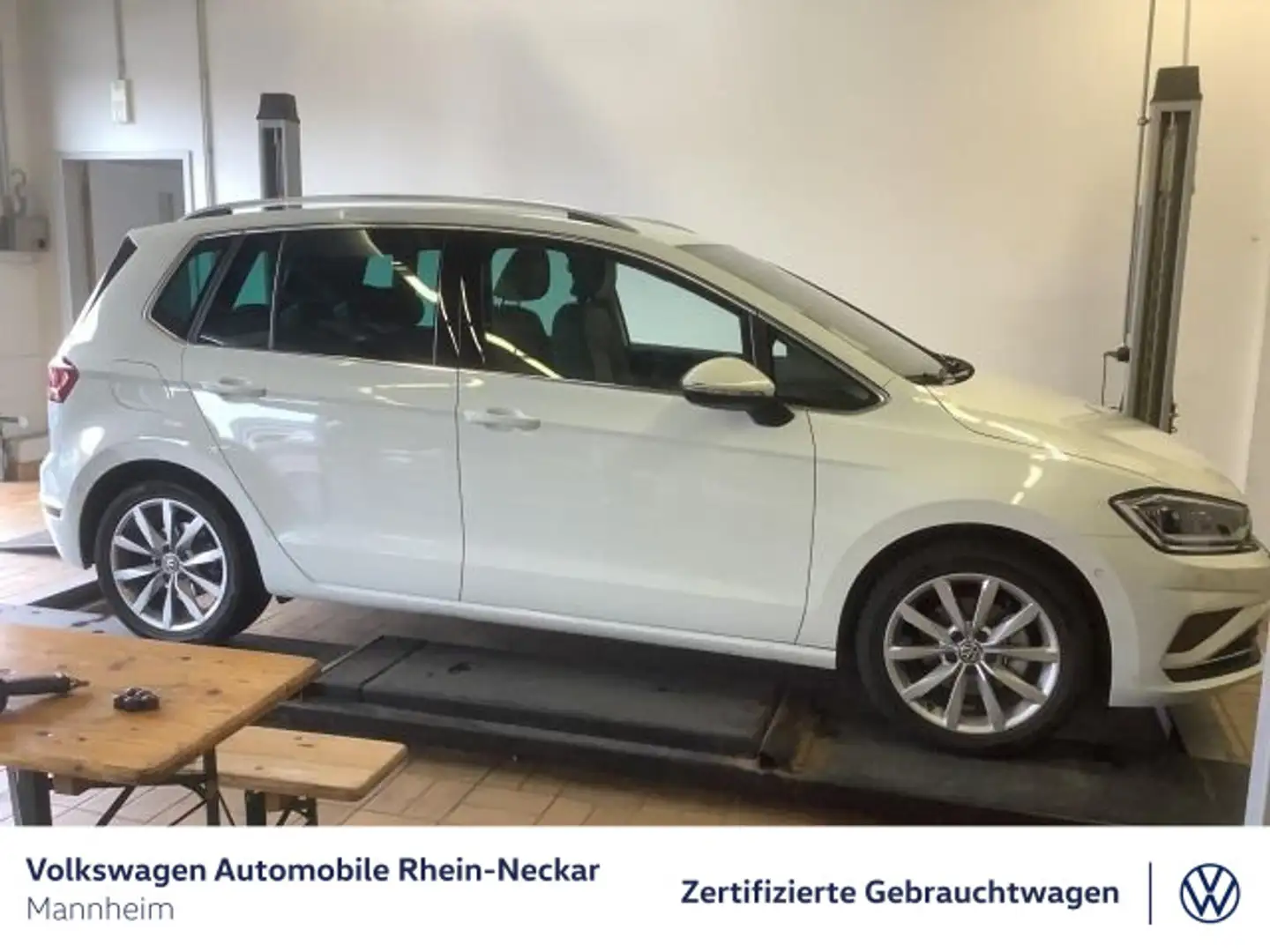 Volkswagen Golf Sportsvan 1.5 TSI Highline AHK Kamera LED u Weiß - 2