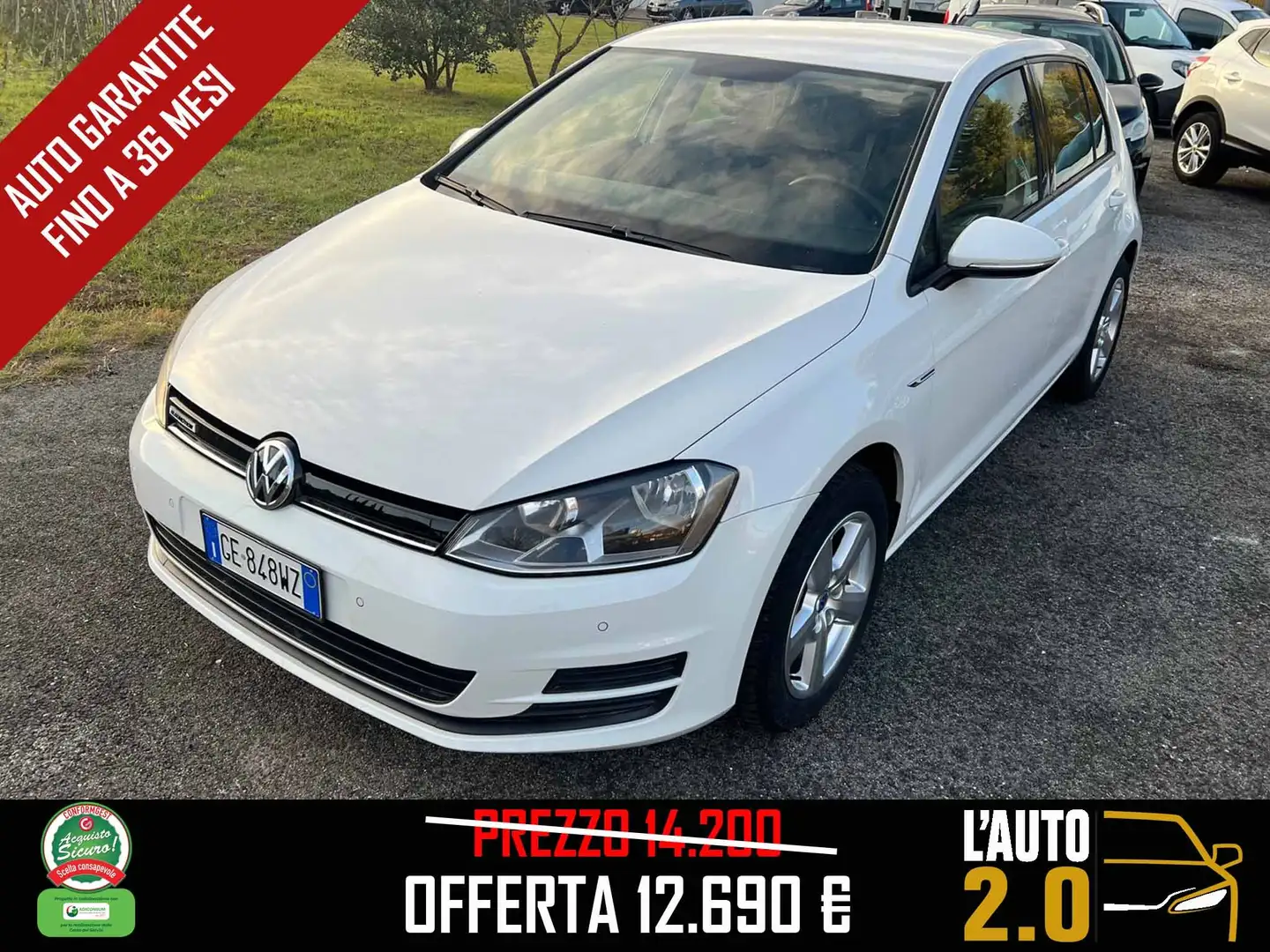 Volkswagen Golf Golf 5p 1.4 tgi Trendline Blanc - 1