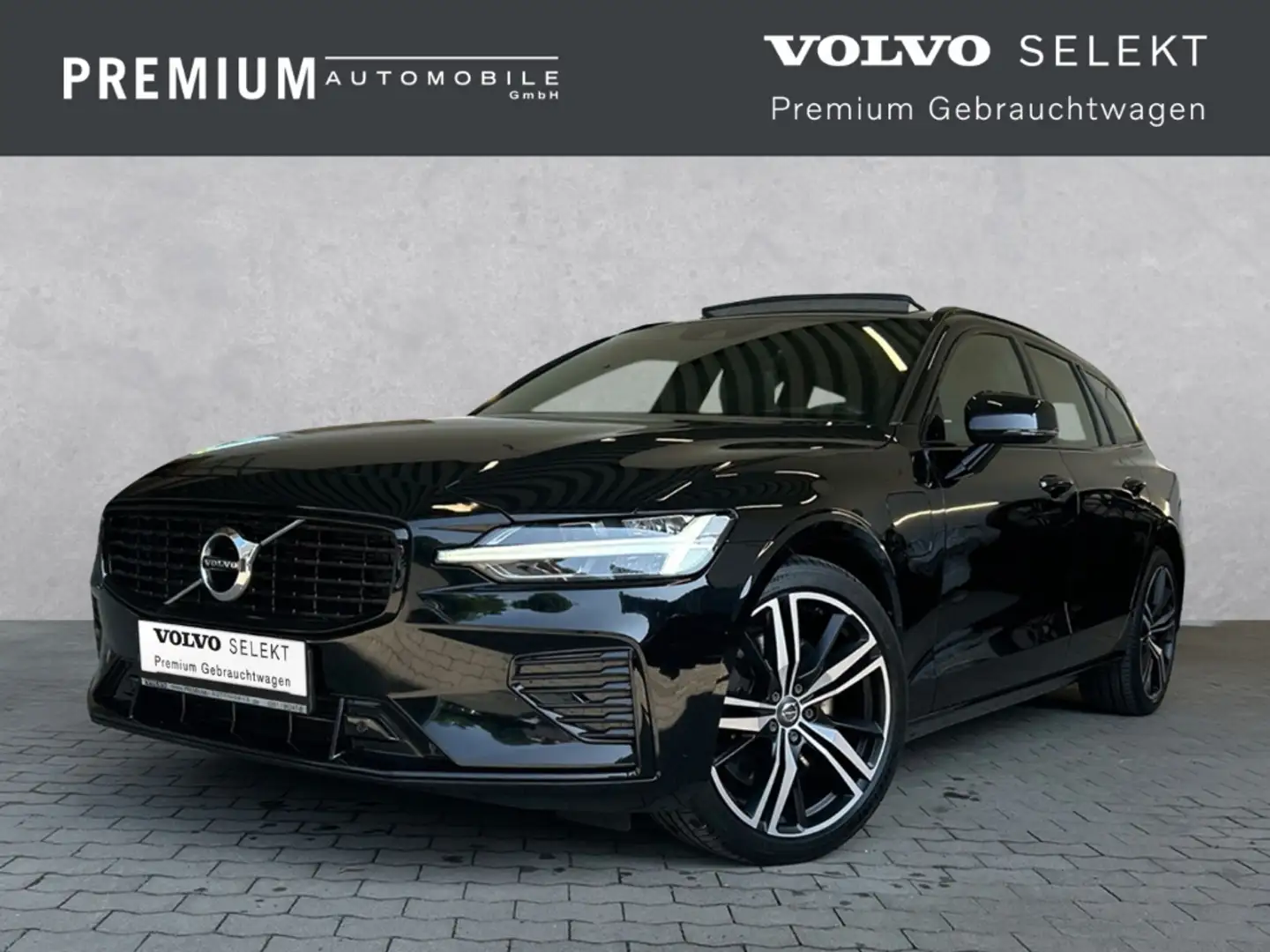 Volvo V60 R-Design Recharge Plug-In Hybrid AWD T6 Pano/H&K Schwarz - 1