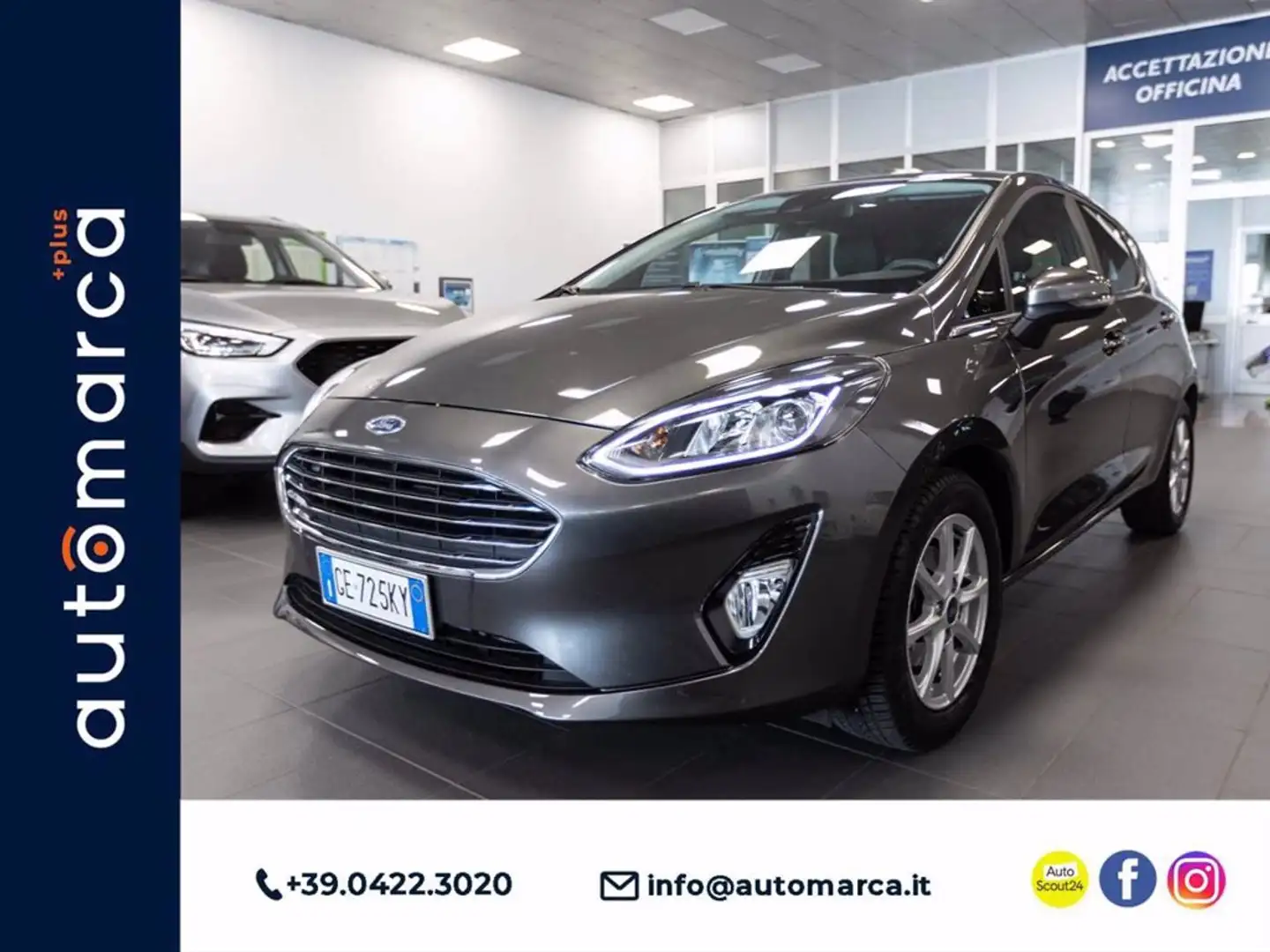Ford Fiesta 1.1 75 CV 5 porte Titanium Grigio - 1