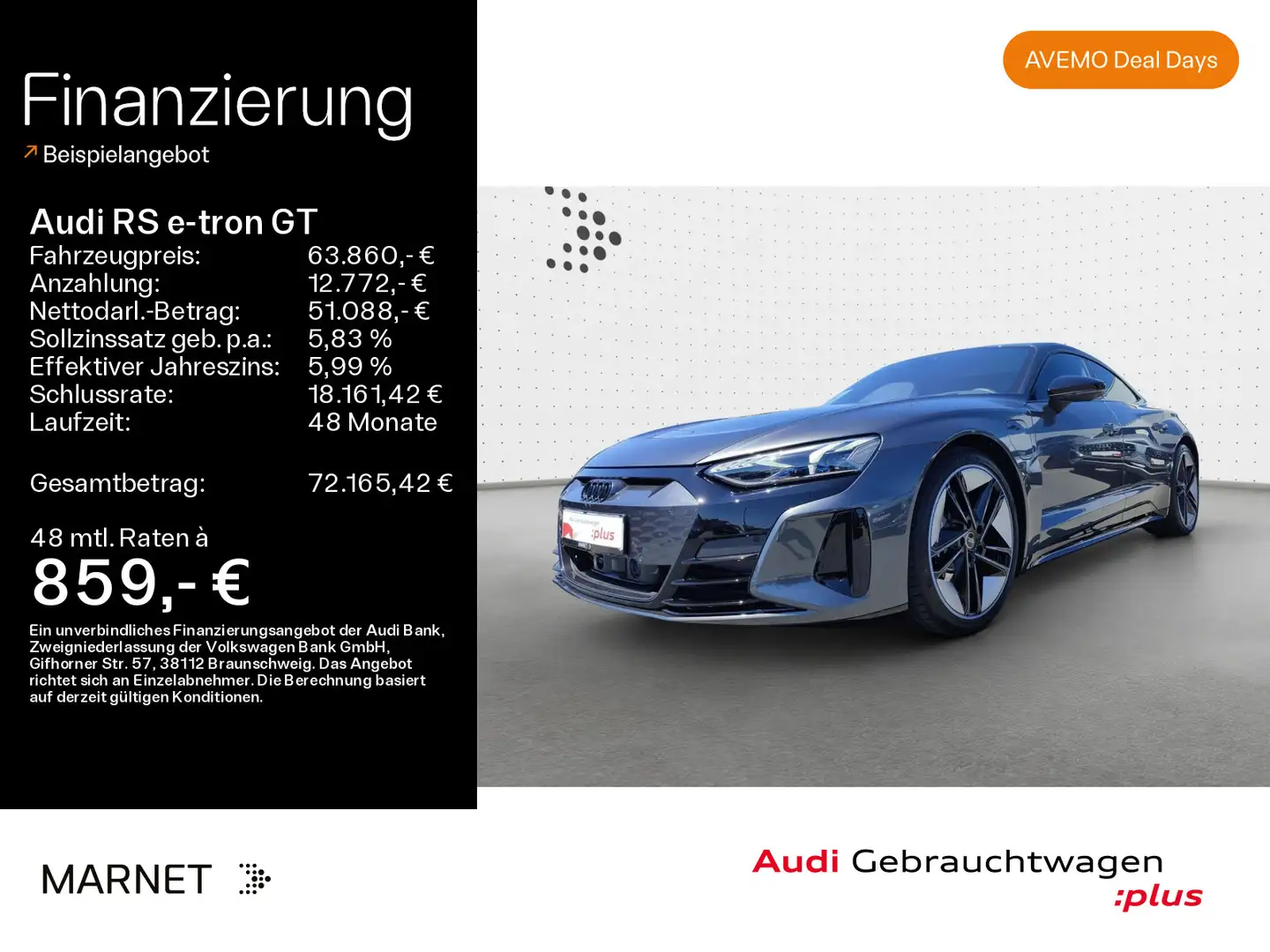 Audi RS e-tron GT quattro*Navi*Matrix*Alu*B&O*HUD*PDC Gris - 1