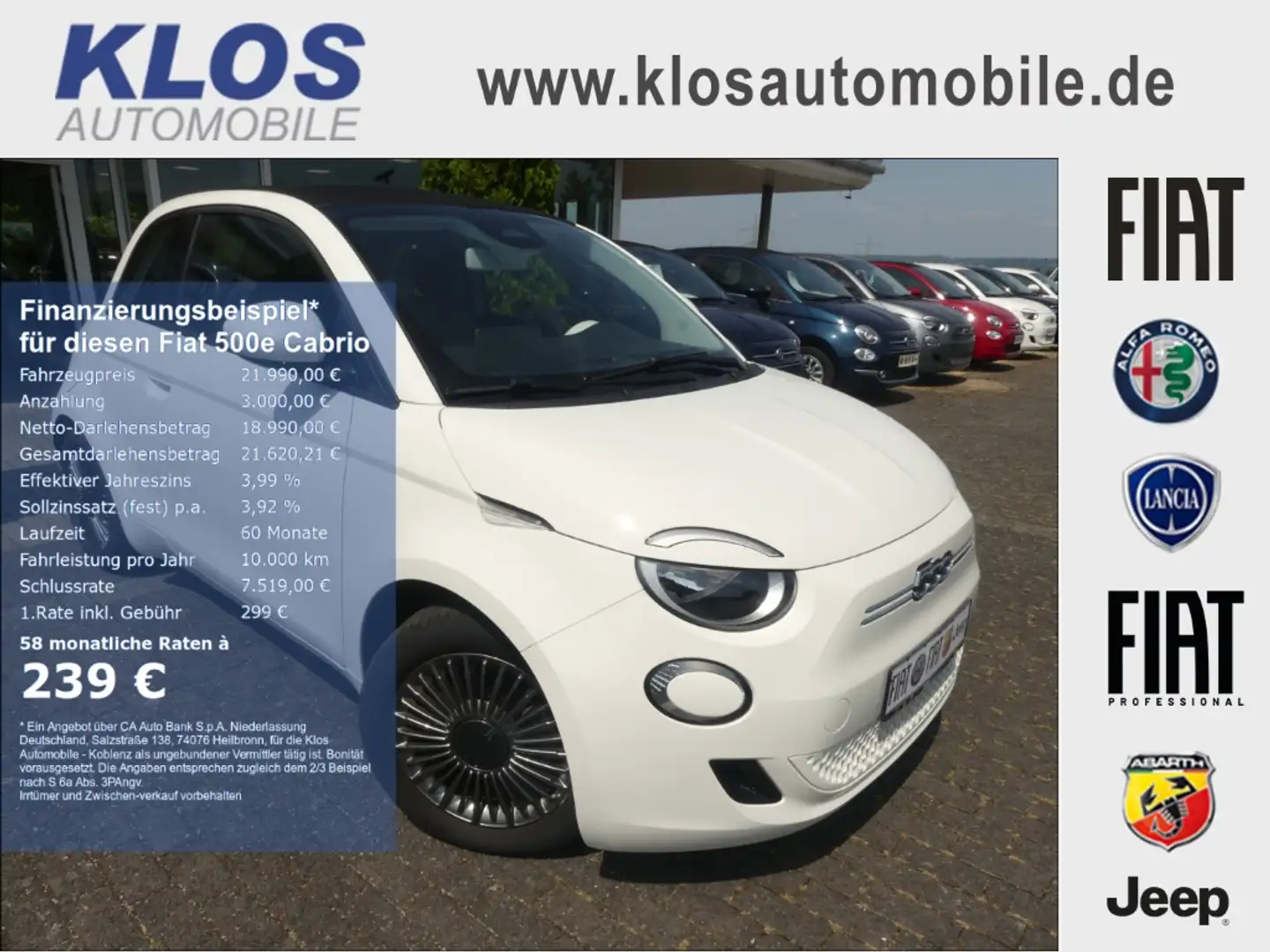 Fiat 500e ICON 42 kWh NAVI KLIMAAUTO PDC KOMFORTPAKET Wit - 1