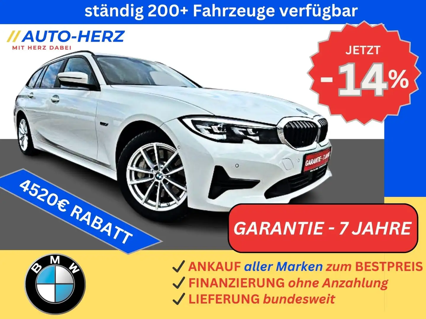 BMW 330 e Touring Advantage Leder+LED+Digital Tacho Weiß - 1