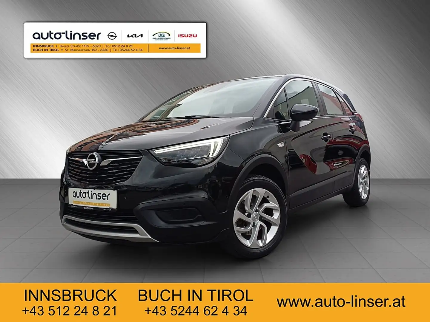 Opel Crossland 1,2 Turbo Business Elegance Zwart - 1
