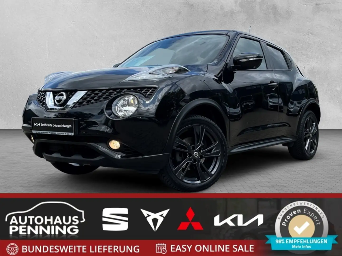 Nissan Juke 1.6 Tekna 4x2 EL. PANO-DACH GRA KAMERA 360° KEYLES Noir - 1