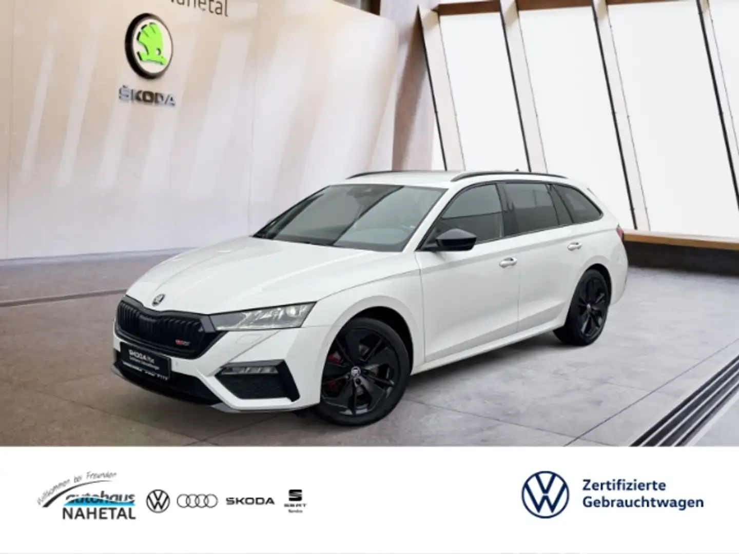 Skoda Octavia Combi RS 2.0TDI DSG MATRIX-LED NAVI AHK REAR VIEW Weiß - 1