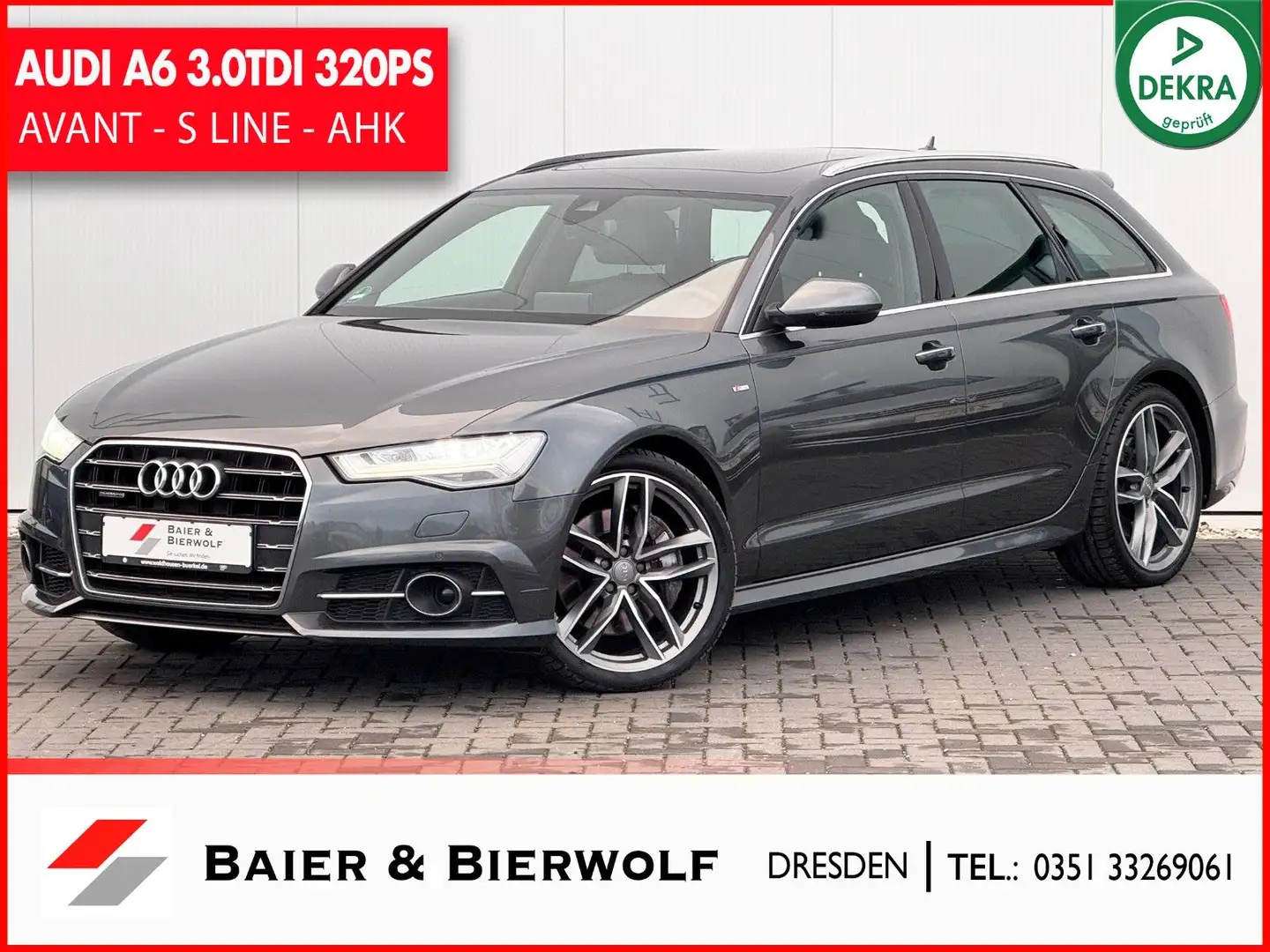 Audi A6 Avant 3.0 TDI quattro S LINE AHK KEYLESS ACC Gris - 1