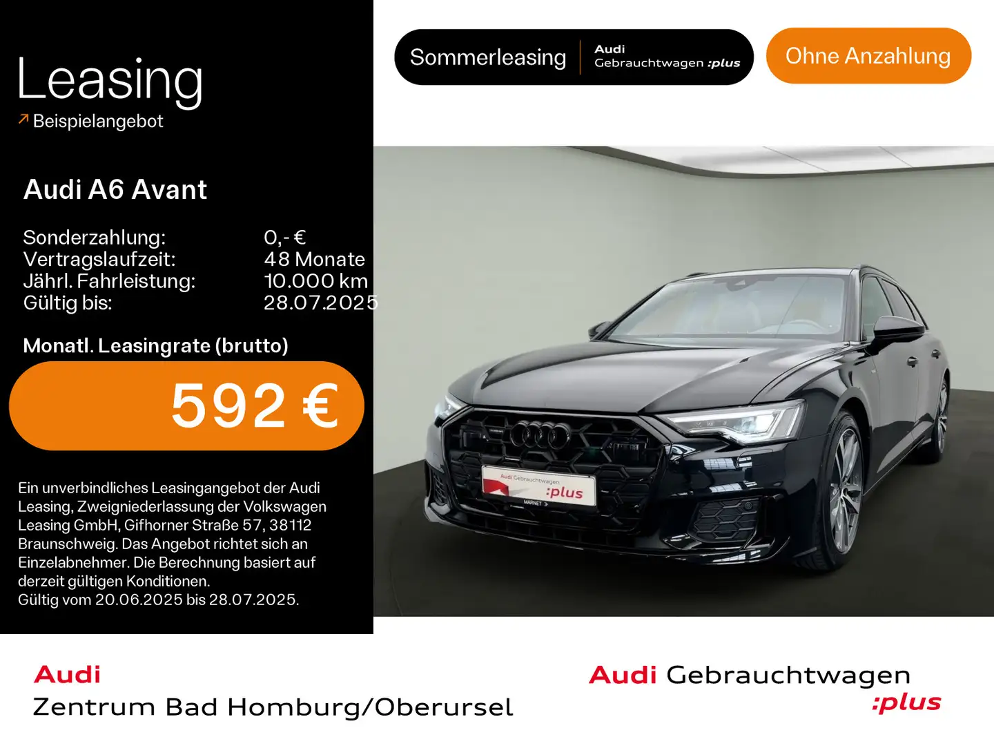 Audi A6 Design 50 TDI quattro S line*Navi*Matri Schwarz - 1