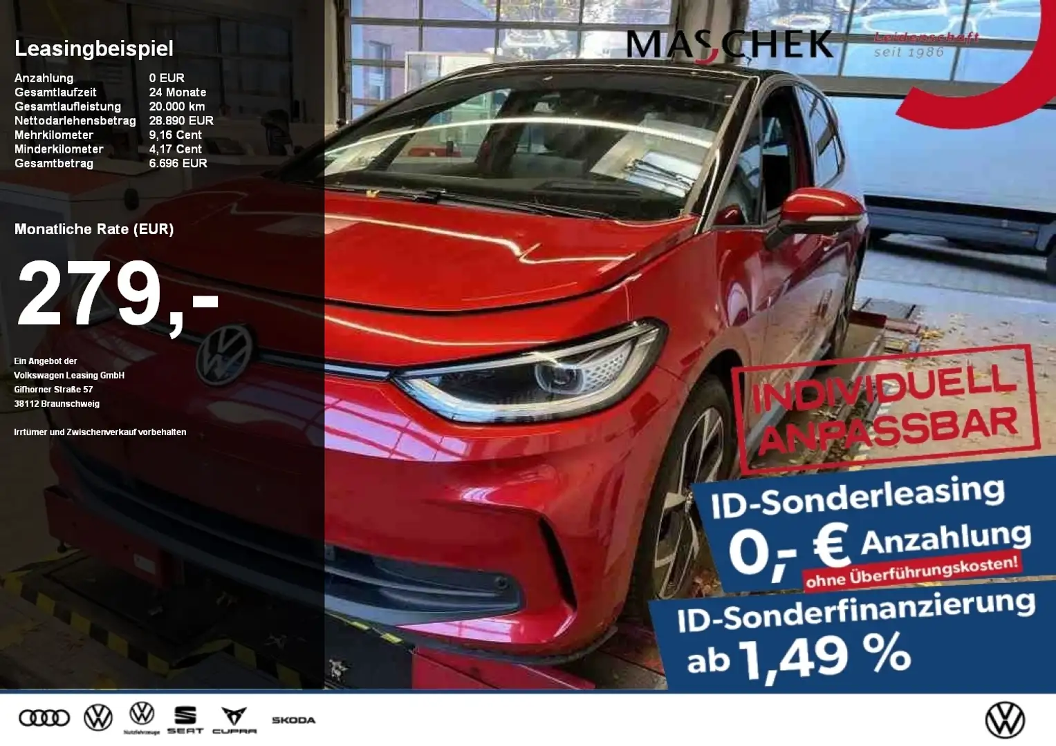 Volkswagen ID.3 Pro S Area View Sonderleasing Massage Matrix Schwarz - 1