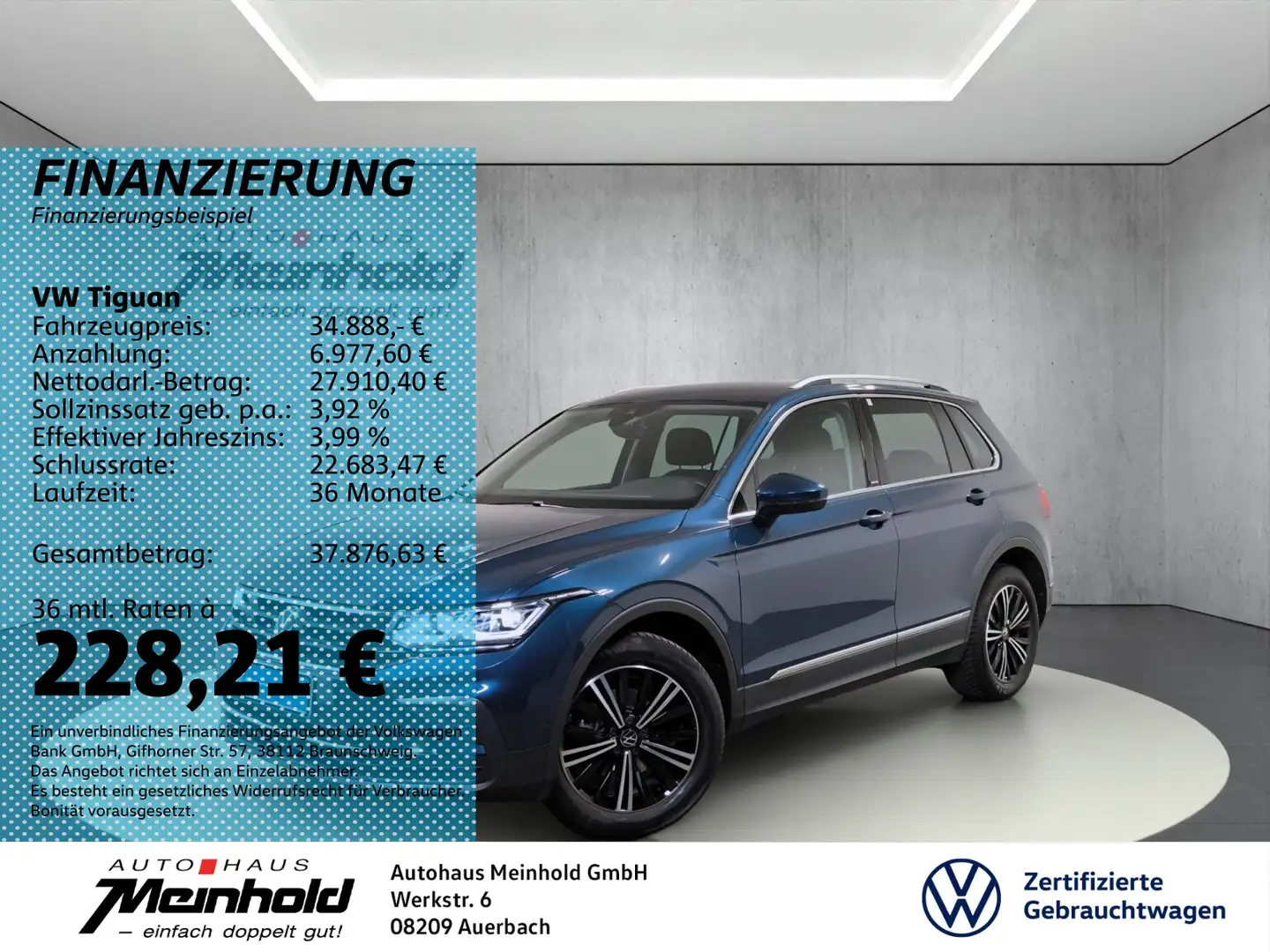 Volkswagen Tiguan 1.5 TSI Move, AHK, el. Heckklappe, Kamera Bleu - 1