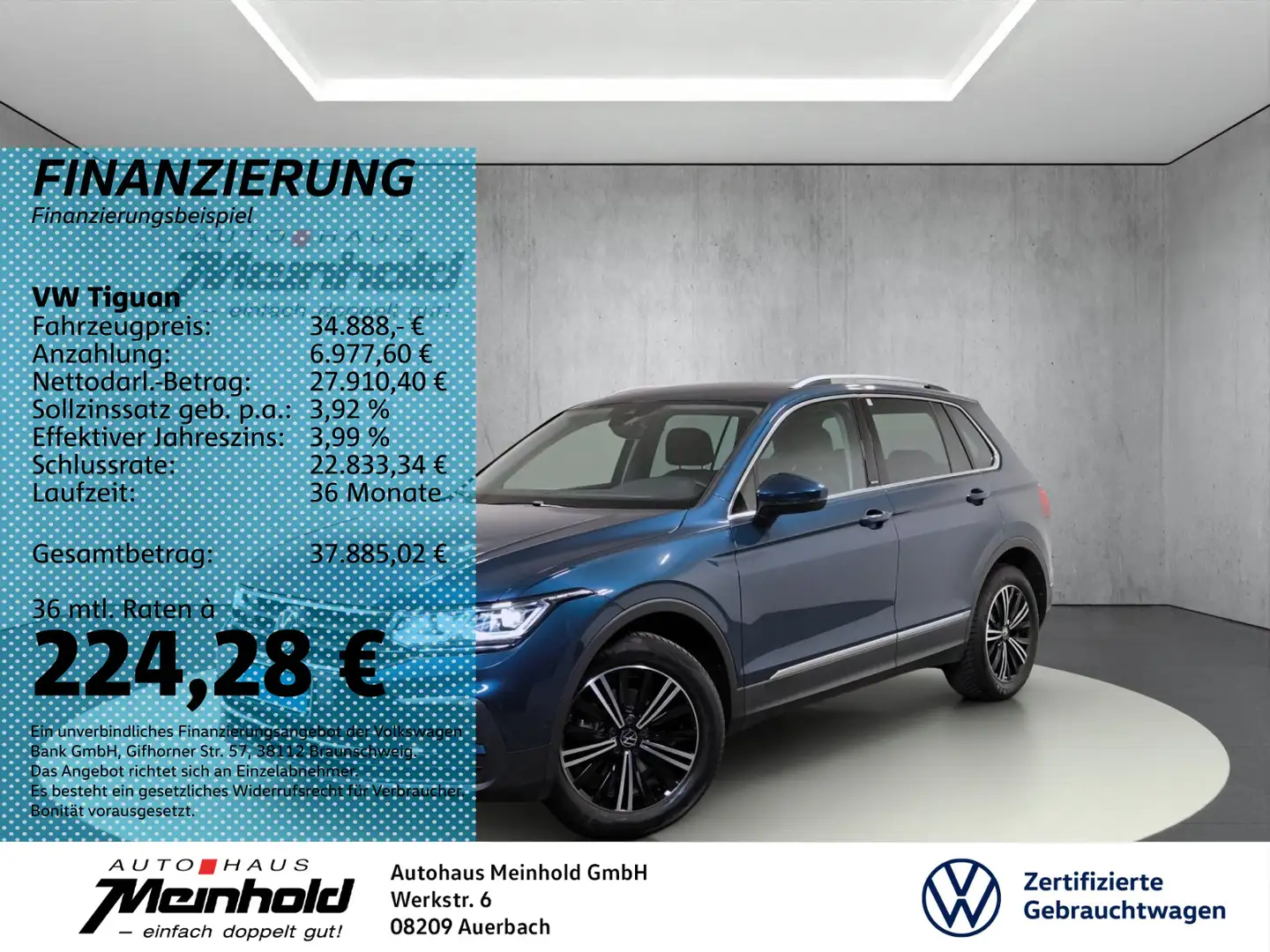 Volkswagen Tiguan 1.5 TSI Move, AHK, el. Heckklappe, Kamera Blu/Azzurro - 1