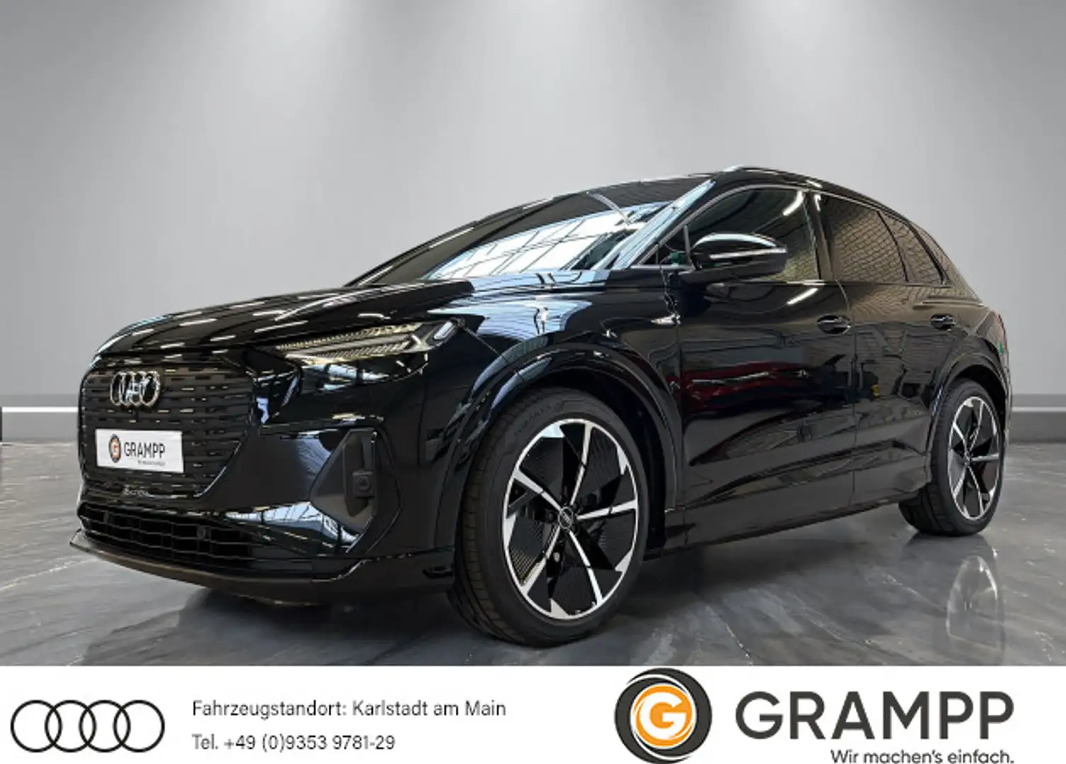 Audi Q4 e-tron 45 quattro +WÄRMEPUMPE+PANO+MATRIX+ACC Schwarz - 1