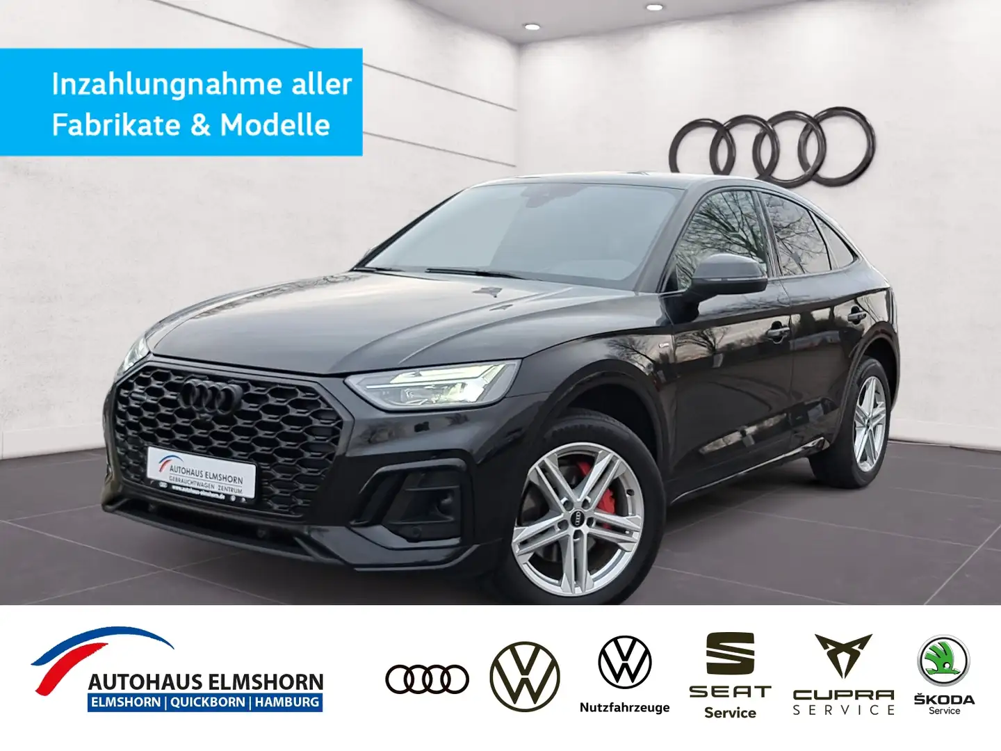 Audi Q5 Sportback S line 40 TDI quattro S tronic AHK NAV Schwarz - 1