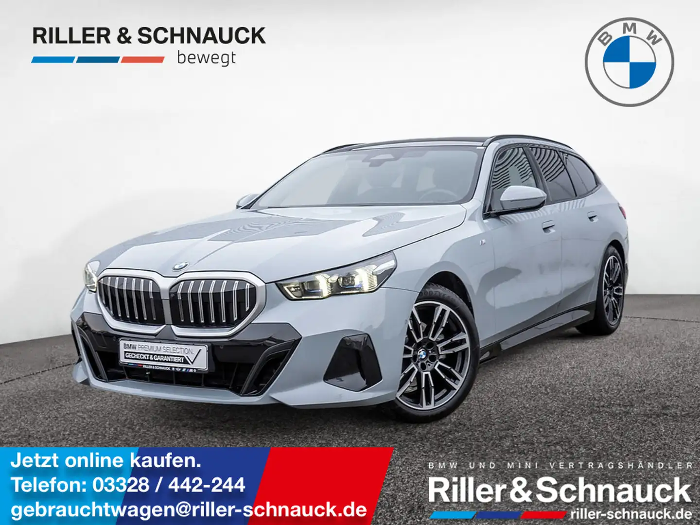BMW 520 i Touring M-Sport AHK+PANO+STANDHZG+HUD+AC Grau - 1
