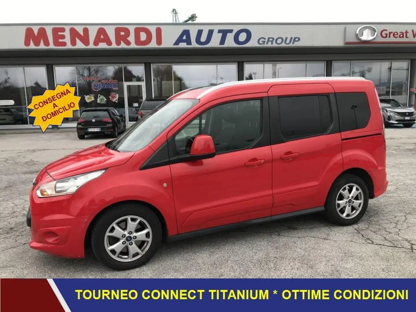 Ford Tourneo Connect 1.6 TDCi 115cv Titanium TETTO PANORAMICO!! Rosso - 1