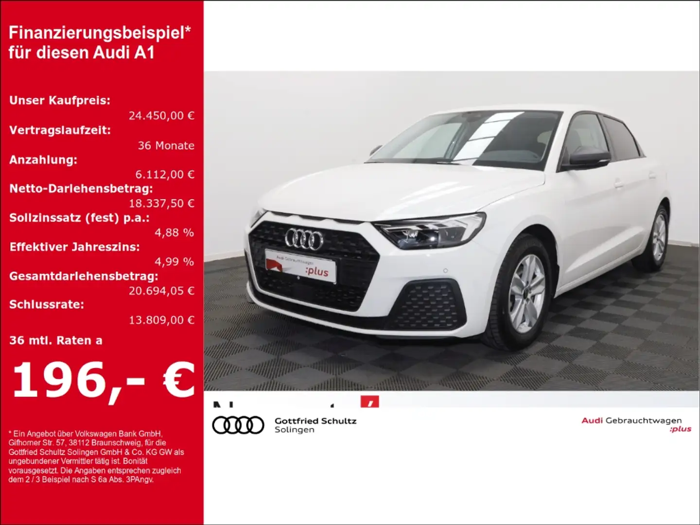 Audi A1 Sportback 30 TFSI LED Weiß - 1