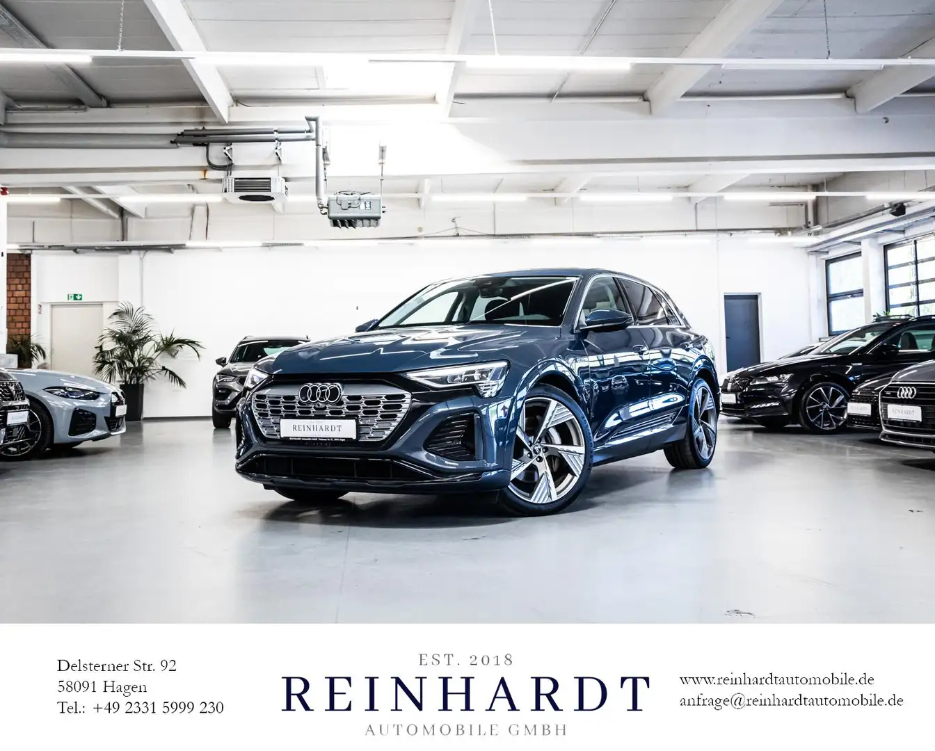Audi Q8 e-tron S LINE 22Z./ACC/SIDE/MATRIX/PANO/B&O Bleu - 1