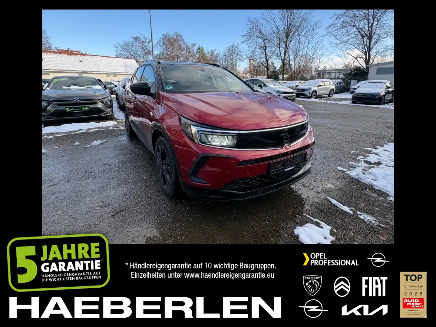Opel Grandland 1.6 Turbo GS Line *ACC+Sitzheiz+Navi* Rot - 1