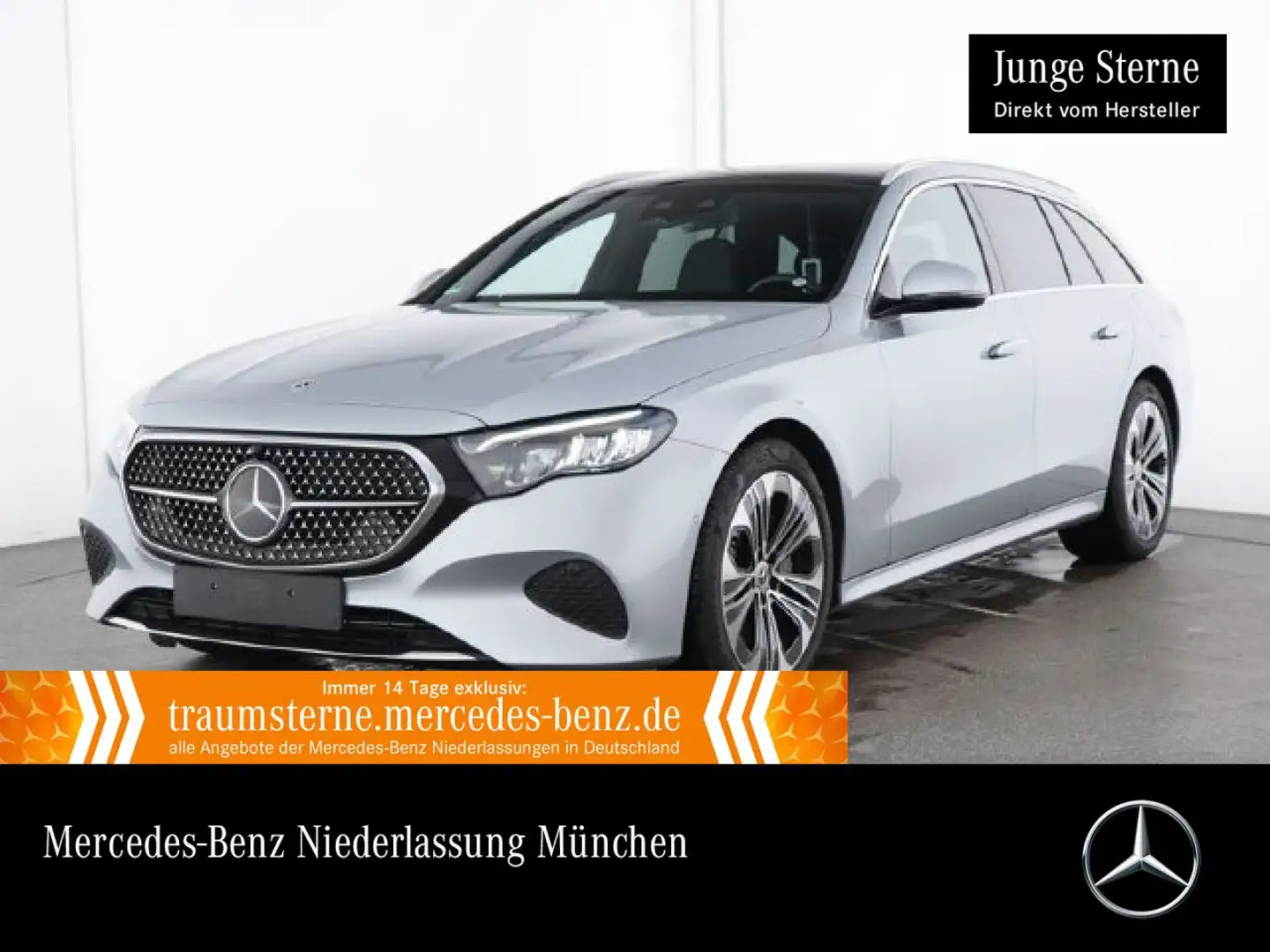 Mercedes-Benz E 300 de T Hybrid Avantgarde Fahrass Pano Distr. Silber - 1