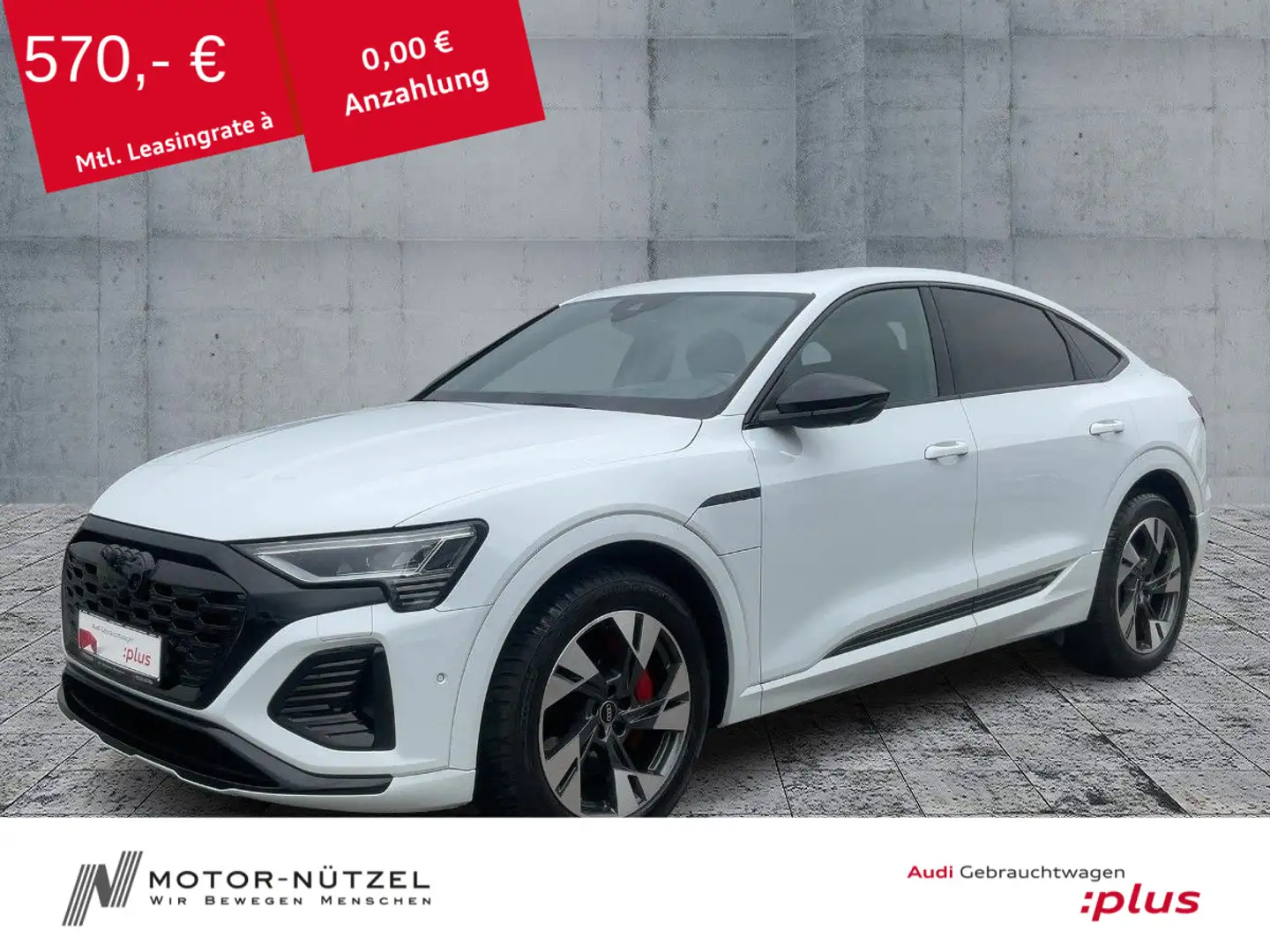 Audi Q8 e-tron Sportback 55 QU S-LINE MATRIX+NAVI+AHK Wit - 1