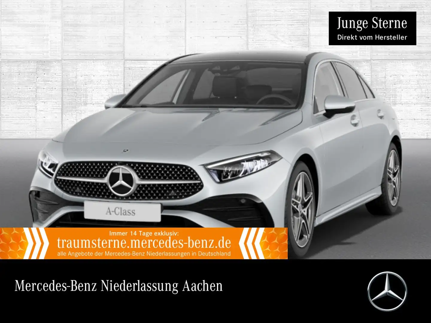 Mercedes-Benz A 200 Lim AMG+PANO+LED+KAMERA+KEYLESS+7G Silber - 1