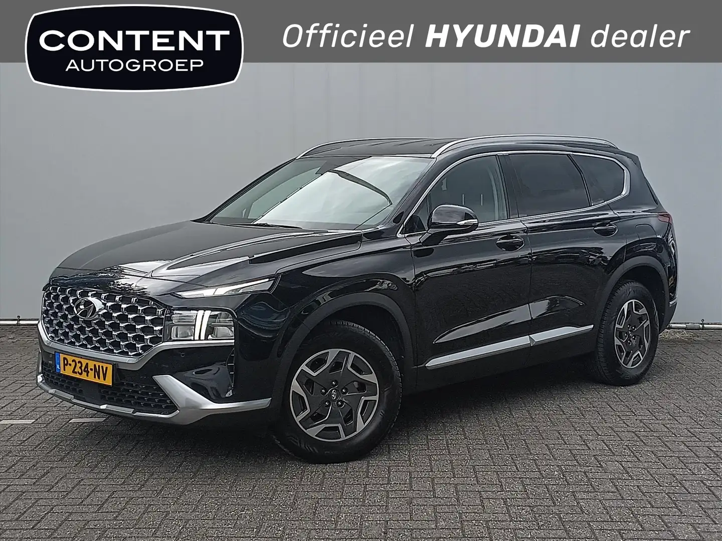 Hyundai SANTA FE 1.6 HEV 230pk Aut. (7p) Comfort Smart | Navi | Cru Zwart - 1