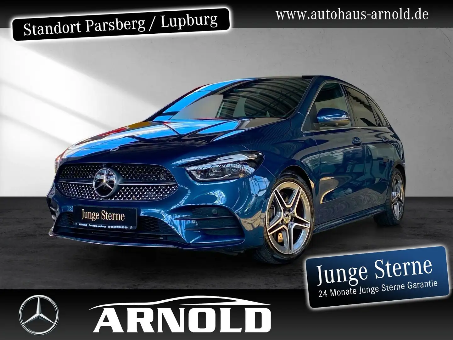 Mercedes-Benz B 250 B 250 4M AMG L. HUD Pano 360° Distr AHK Memory Blau - 1