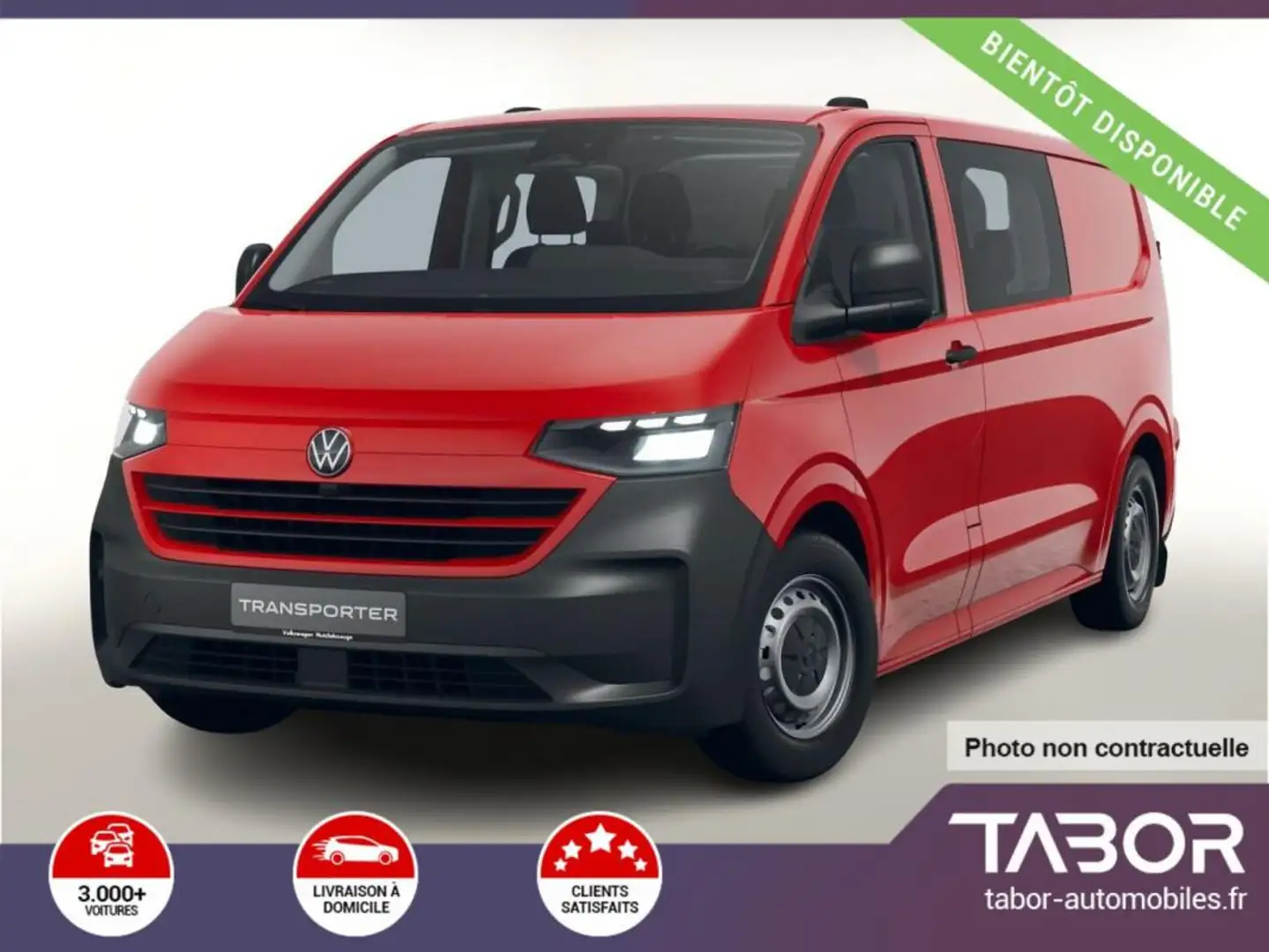 Volkswagen Transporter T7 Plus TDI 150 L2 LED Rouge - 1