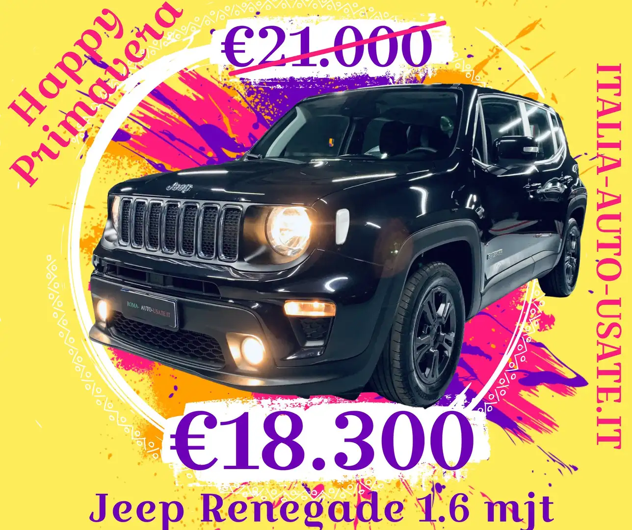 Jeep Renegade Renegade 1.6 mjt Longitude 2wd 120cv Black - 1
