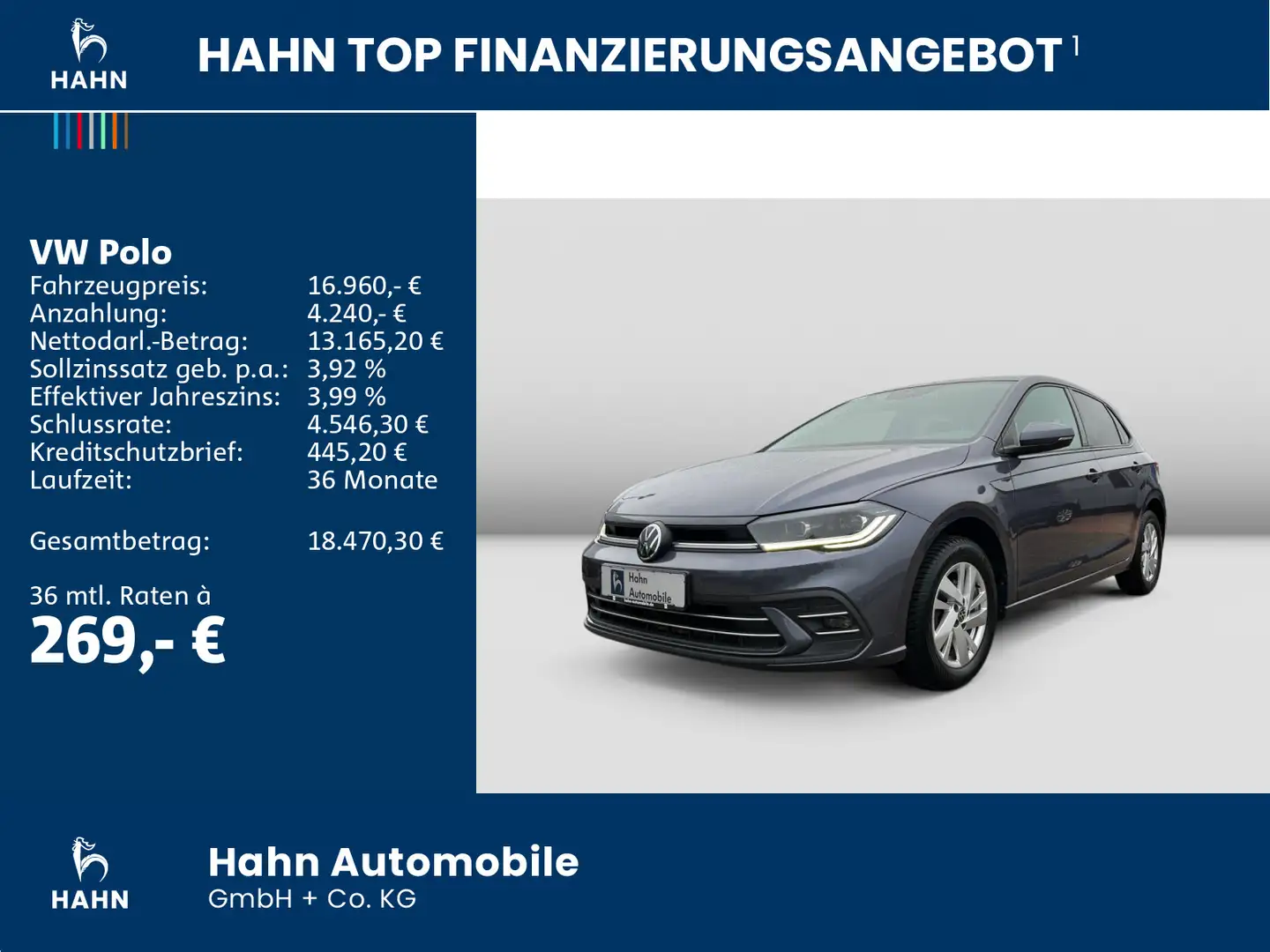 Volkswagen Polo 1.0TSI DSG Style LED Navi Matrix CAM DAB+ Grau - 2