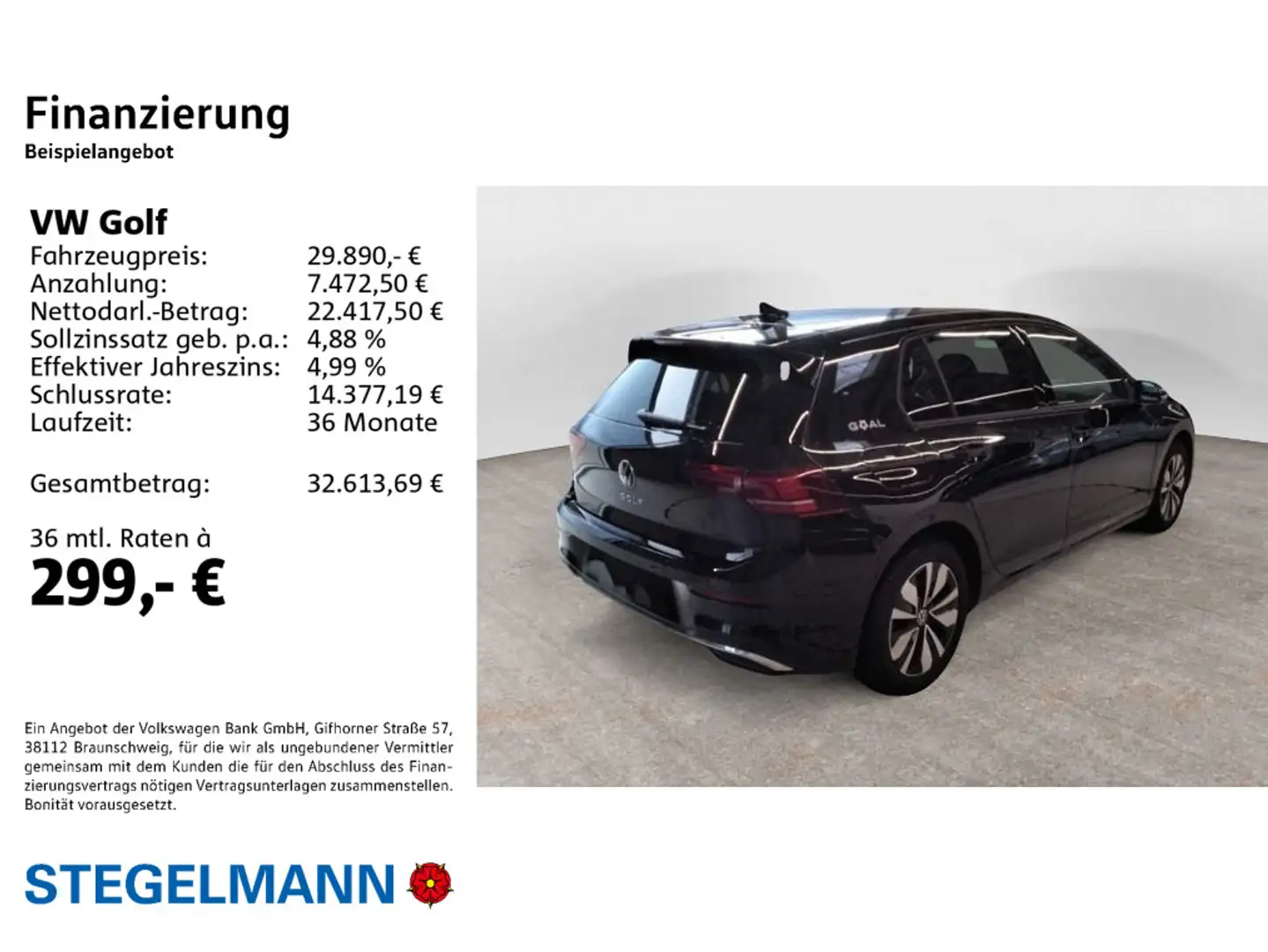 Volkswagen Golf VIII 2.0 TDI DSG Goal *AHK*Kamera*LED*Navi* Schwarz - 2