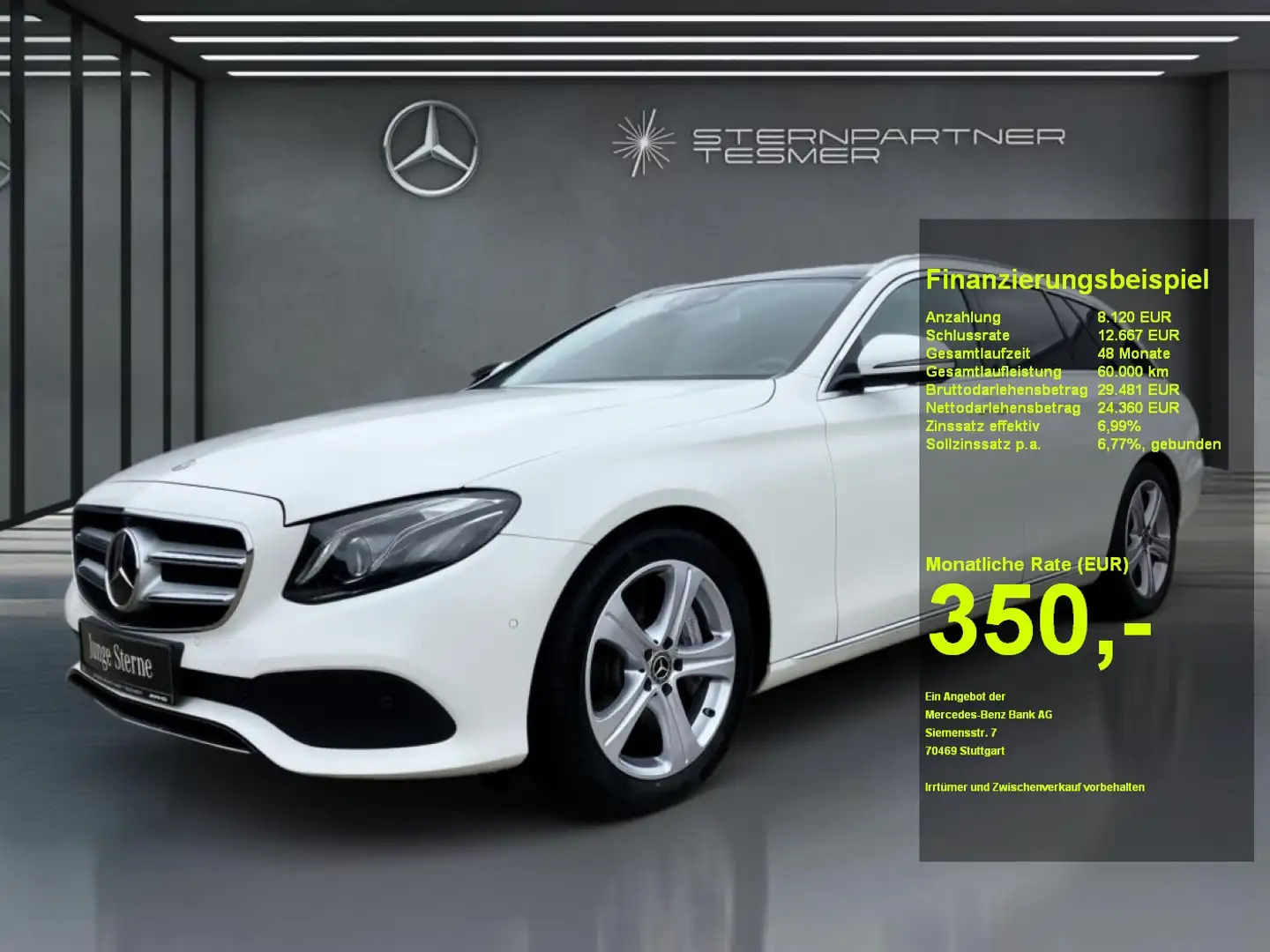 Mercedes-Benz E 400 T 4M Avantgarde, MBEAM,WIDE,DISTR,PANO,AHK Blanc - 1