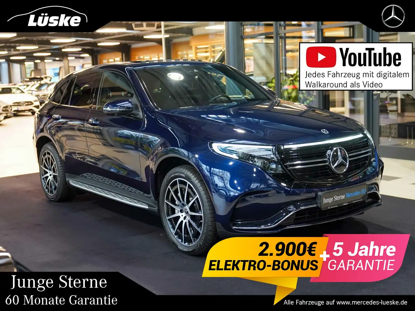 Mercedes-Benz EQC 400 EQC 400 4M AMG Line Schiebedach AHK Burmester Blau - 1