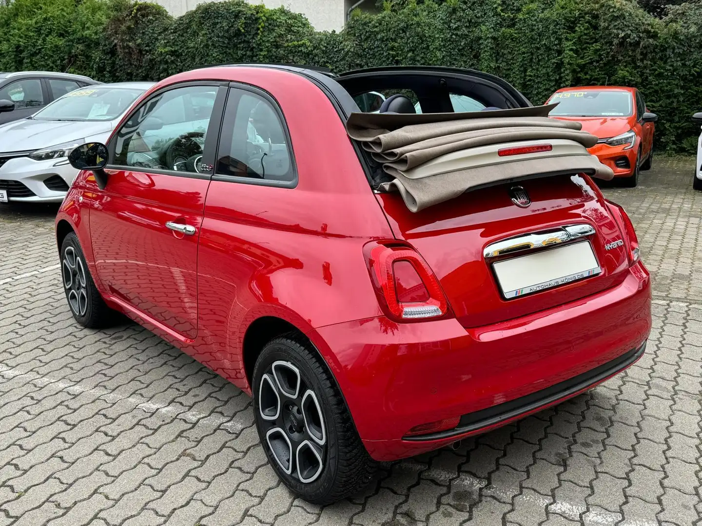 Fiat 500C Cabrio CLUB 1.0 GSE  KLIMA*PDC*CARPLAY*TEMPO Rouge - 2