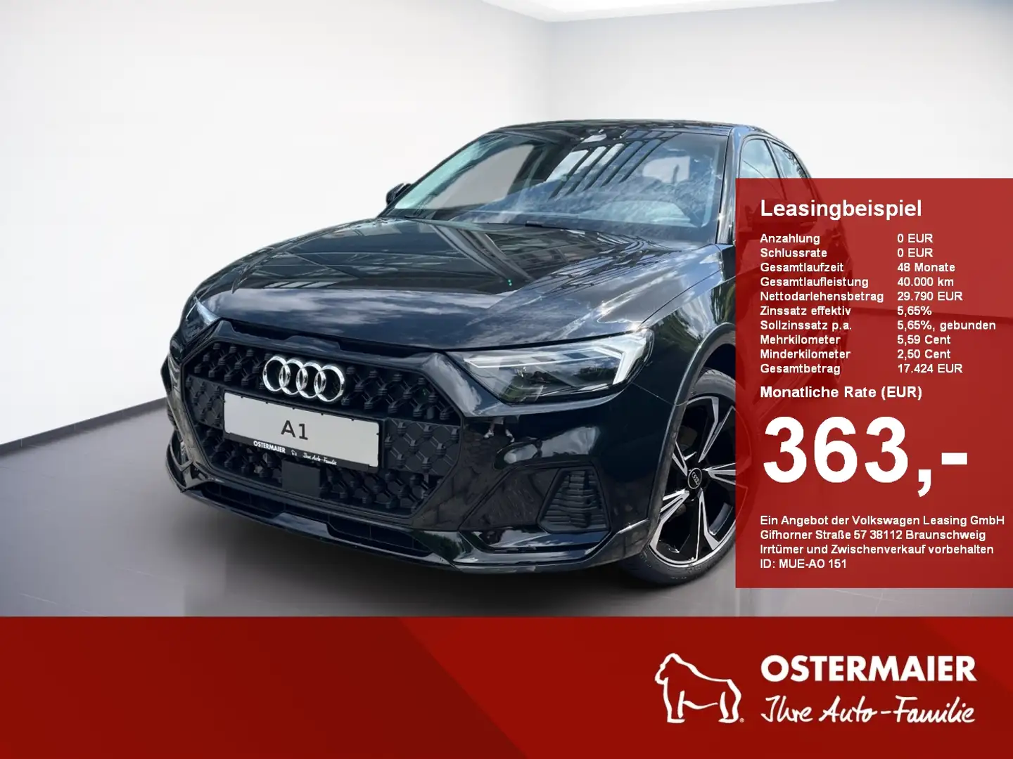 Audi A1 allstreet 30TFSI 116PS S tronic PDC.KEYLESS.LED.KA Schwarz - 1