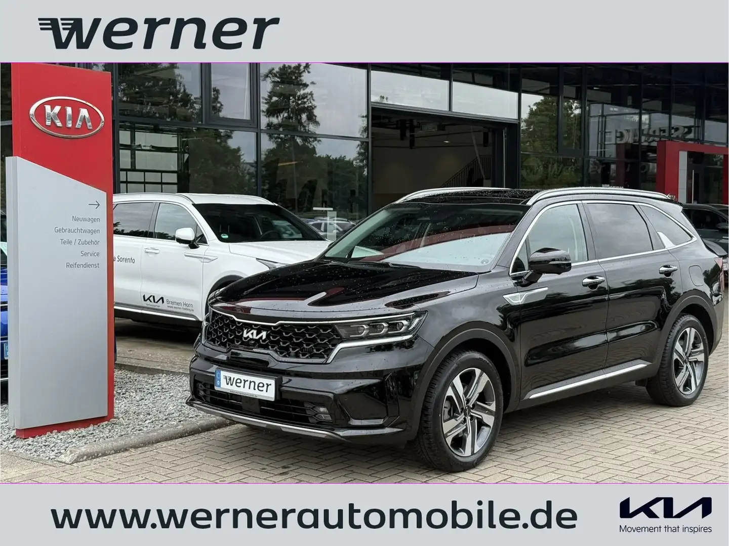 Kia Sorento 1.6 T Hybrid Platinum AWD Glasdach 7-Sit Schwarz - 1