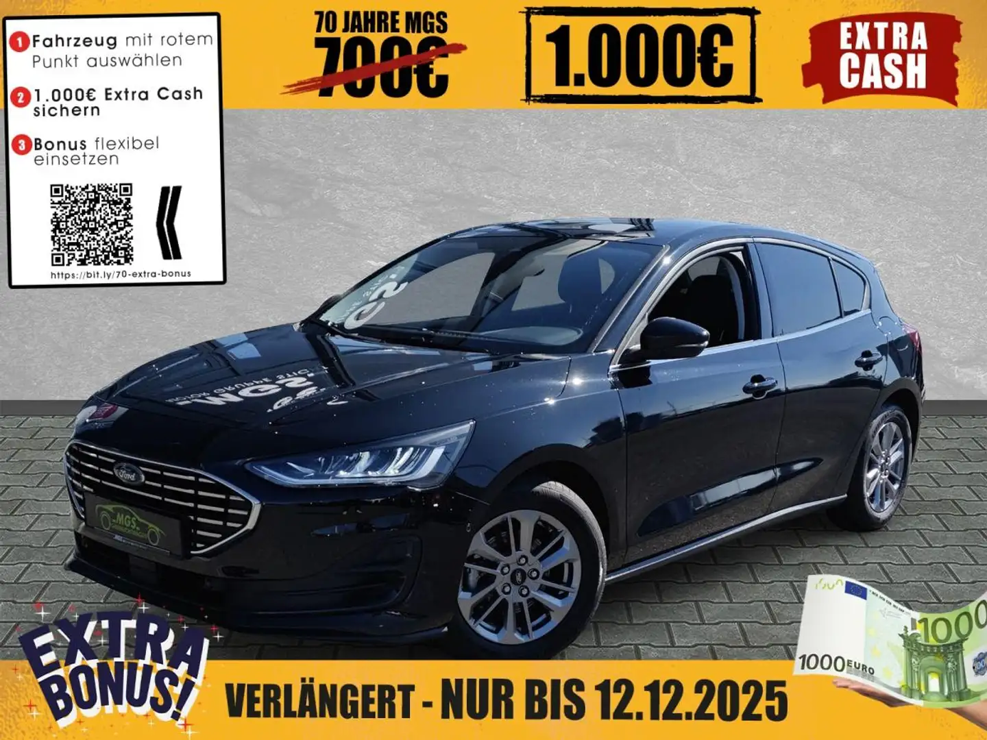 Ford Focus Titanium 1.0 EcoBoost DAB #NAVI #S&S Zwart - 1