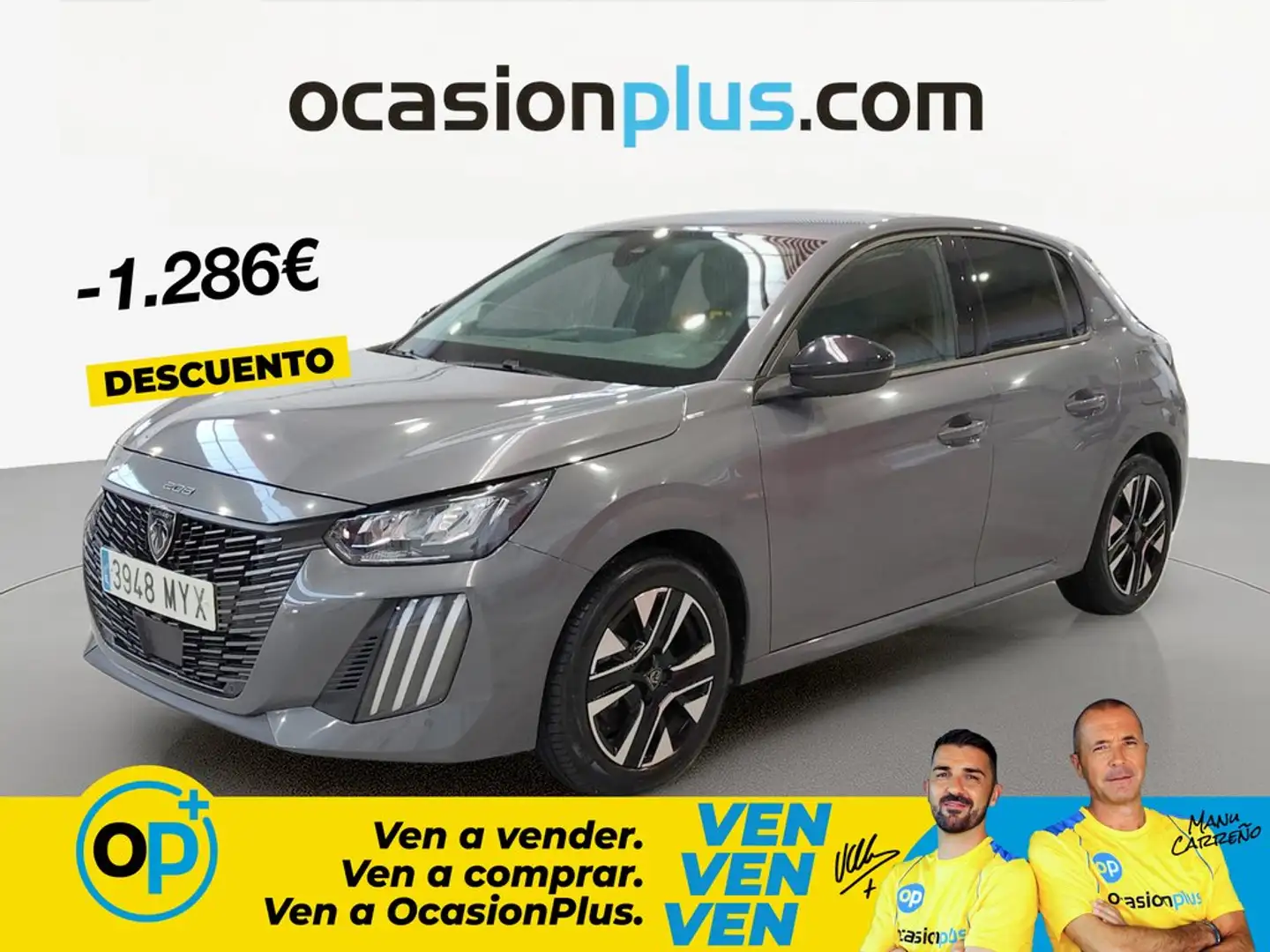Peugeot 208 1.2 Puretech S&S Allure 100 Gris - 1