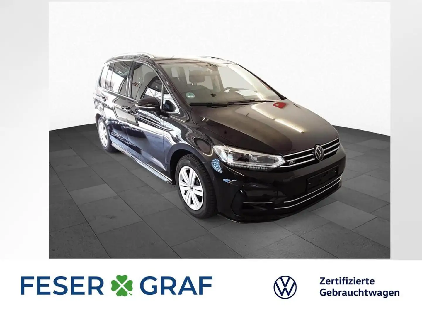 Volkswagen Touran 1.5 TSI R-LINE DSG NAVI LED KAM ACC SHZ Schwarz - 1