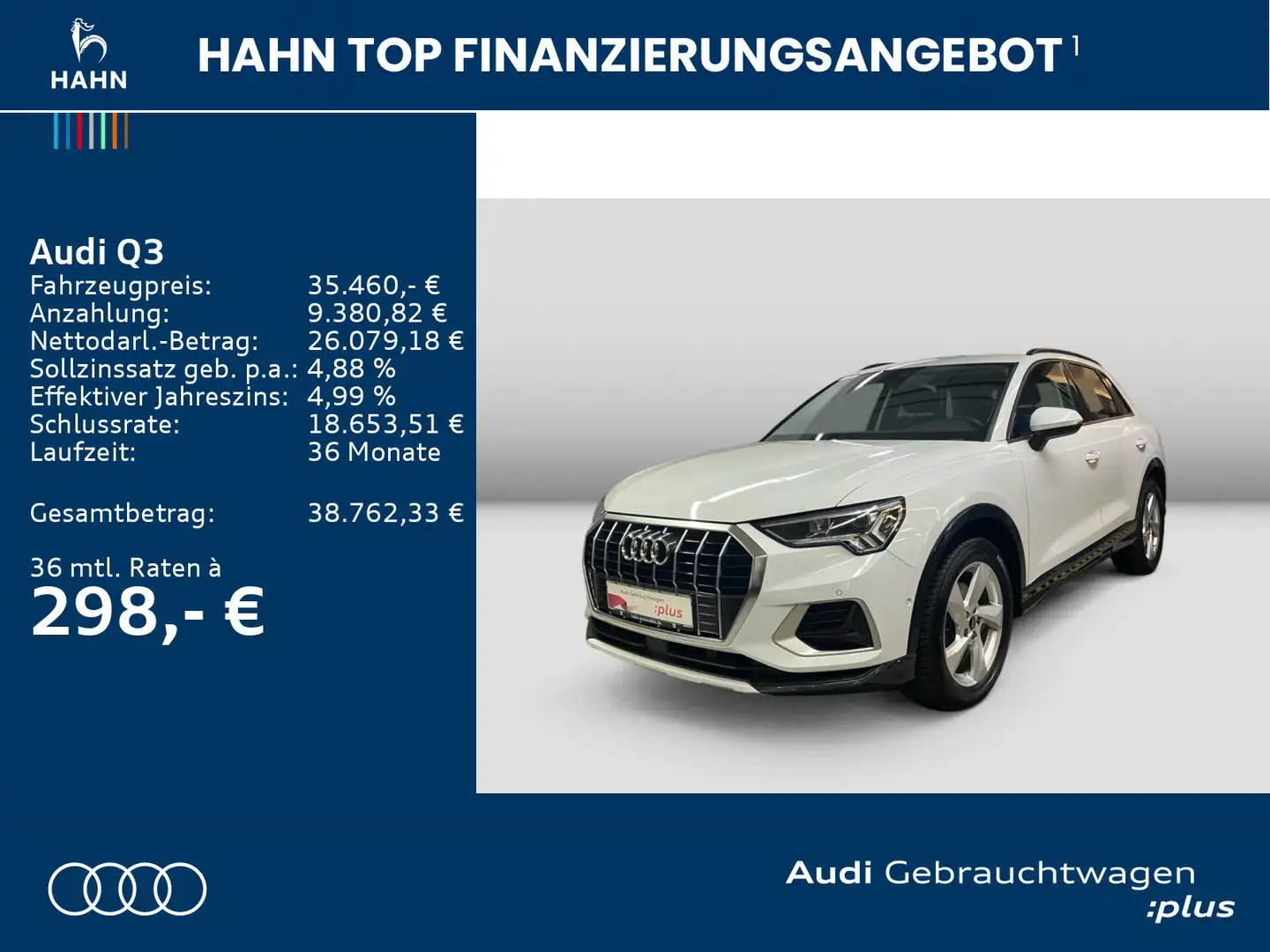 Audi Q3 35 TFSI advanced Navi LED AHK Virtual Sitzh Weiß - 2