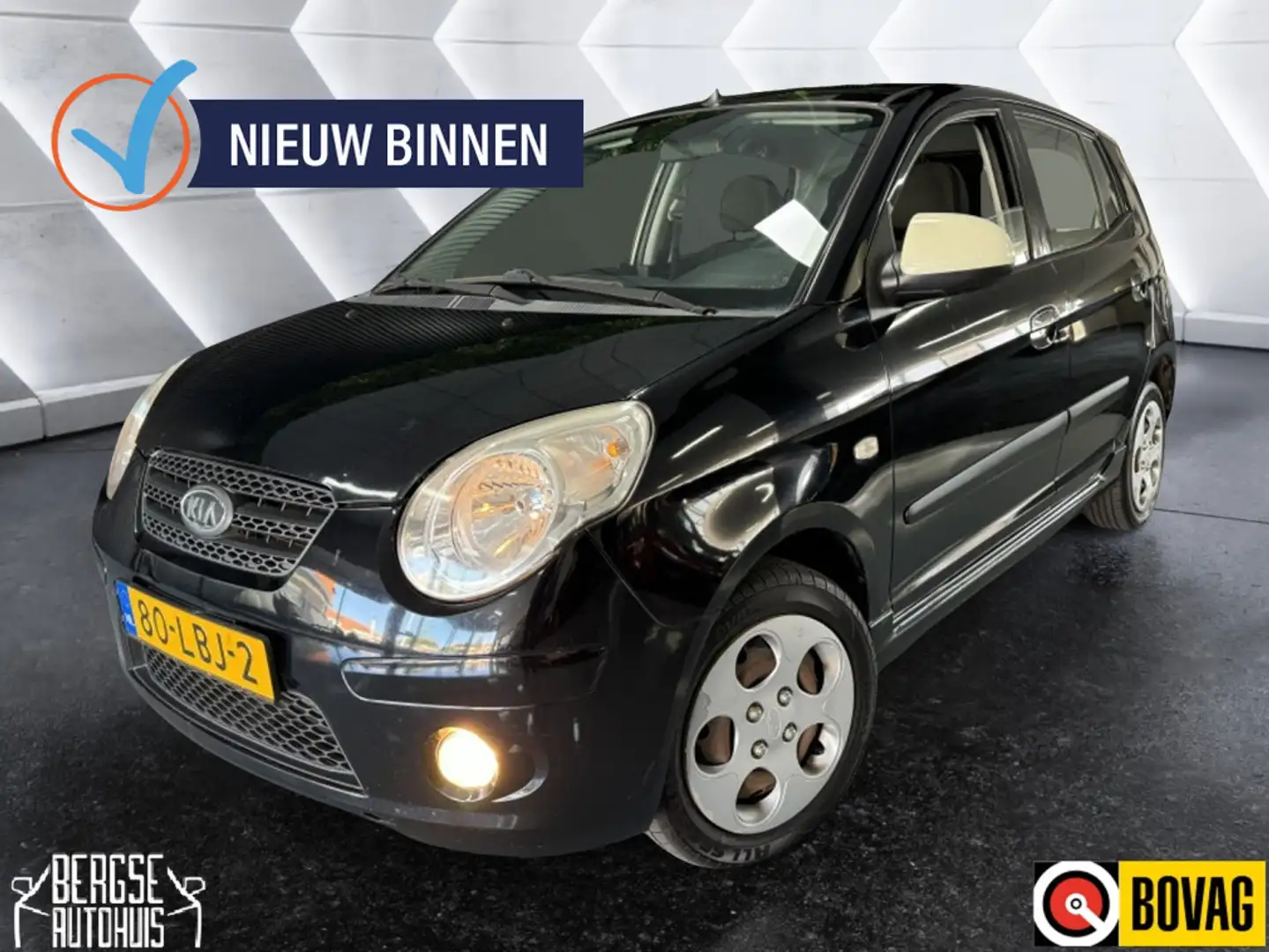 Kia Picanto 1.0 Seven Airco Elek. Ramen Bluetooth Zwart - 1