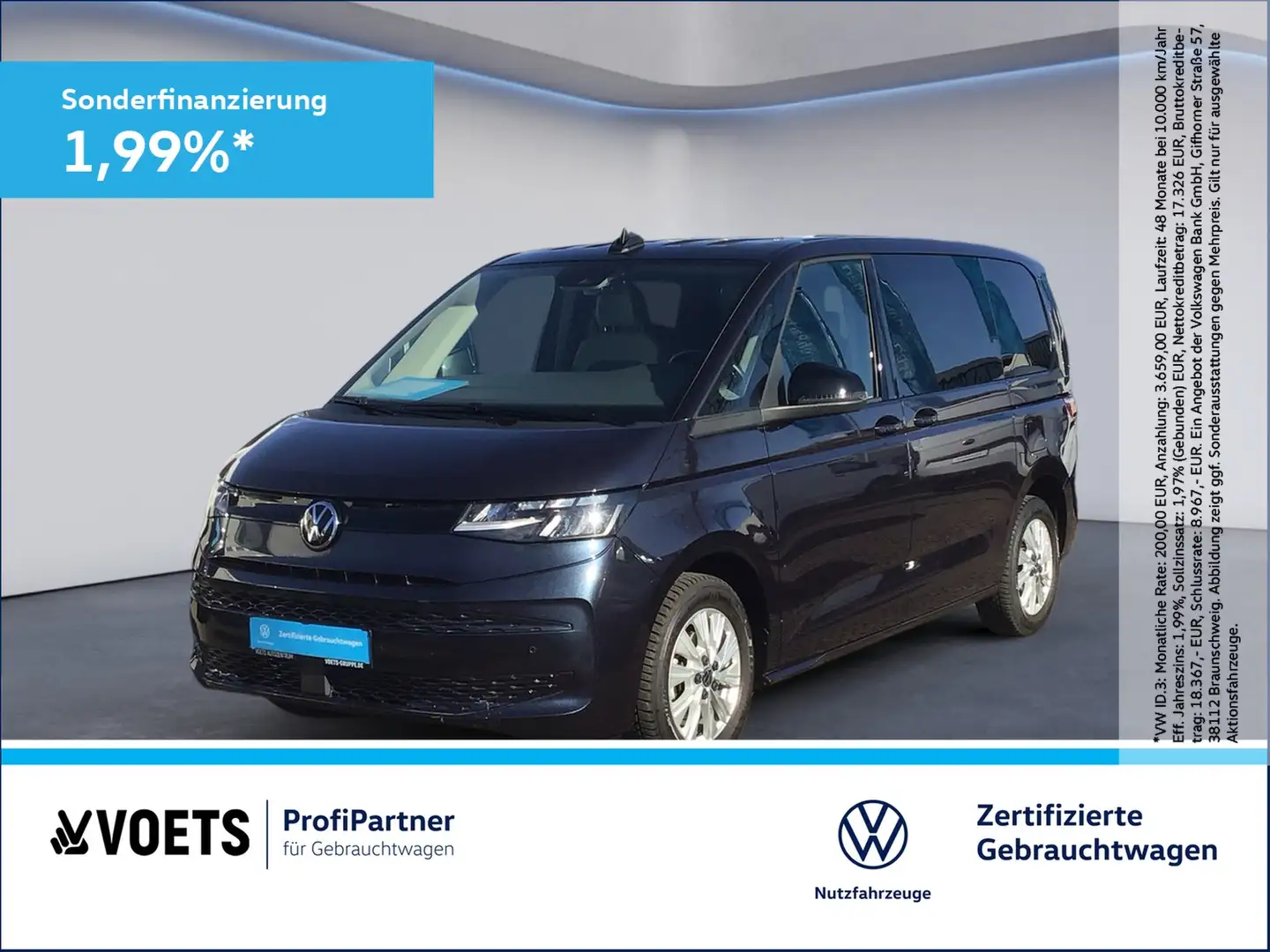 Volkswagen T7 Multivan 2.0 KÜ TDI DSG LED+NAVI+KLIMA Modrá - 1